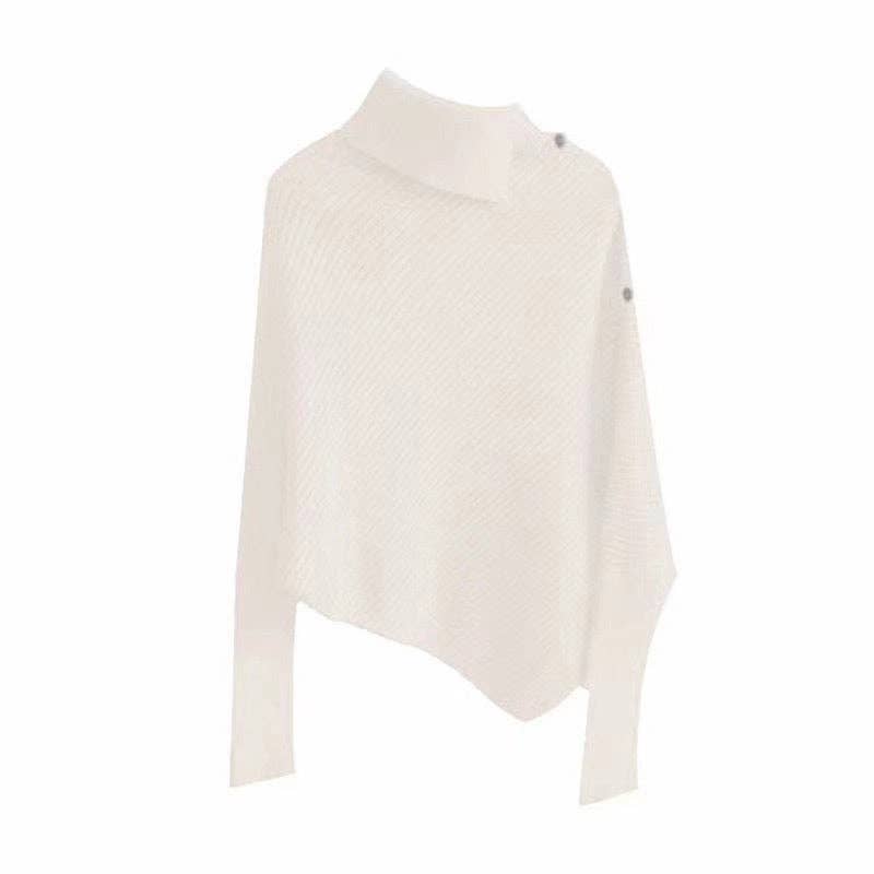 Masyal - High Neck Oversized Pullover Sweater