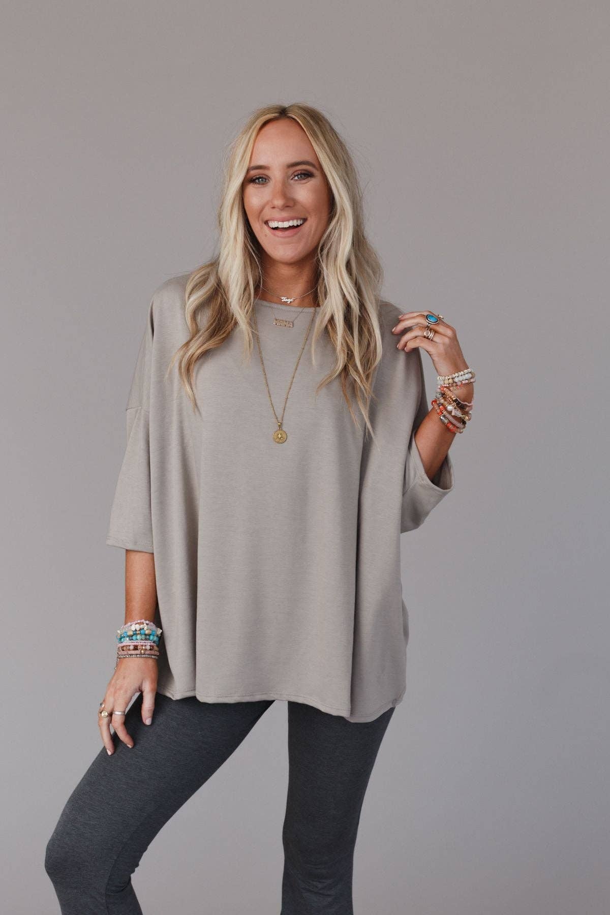 Three Bird Nest - Cozy Cool Oversized Tee - Coco