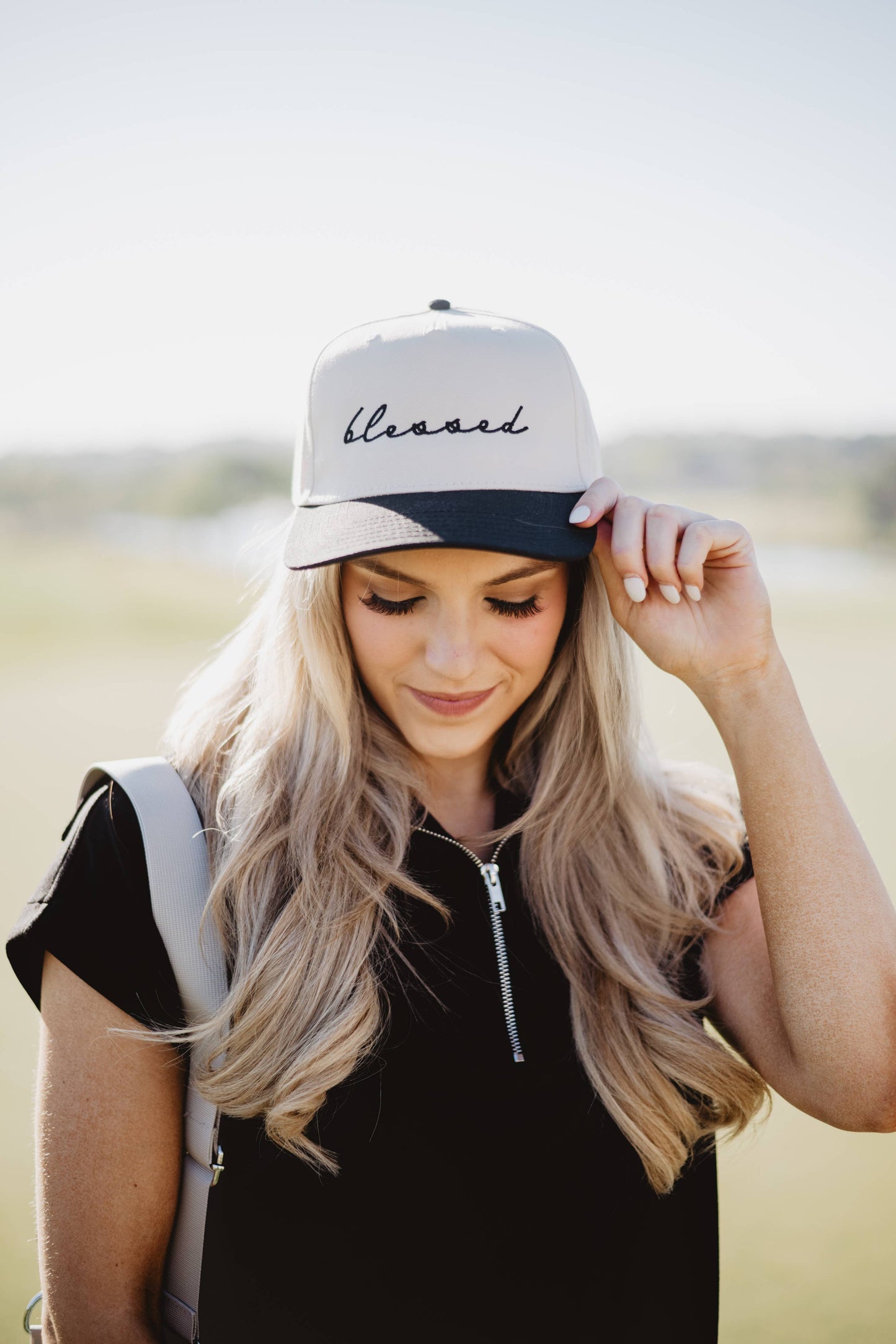 Katydid - Blessed (Cursive) Wholesale Two-Toned Vintage Hat