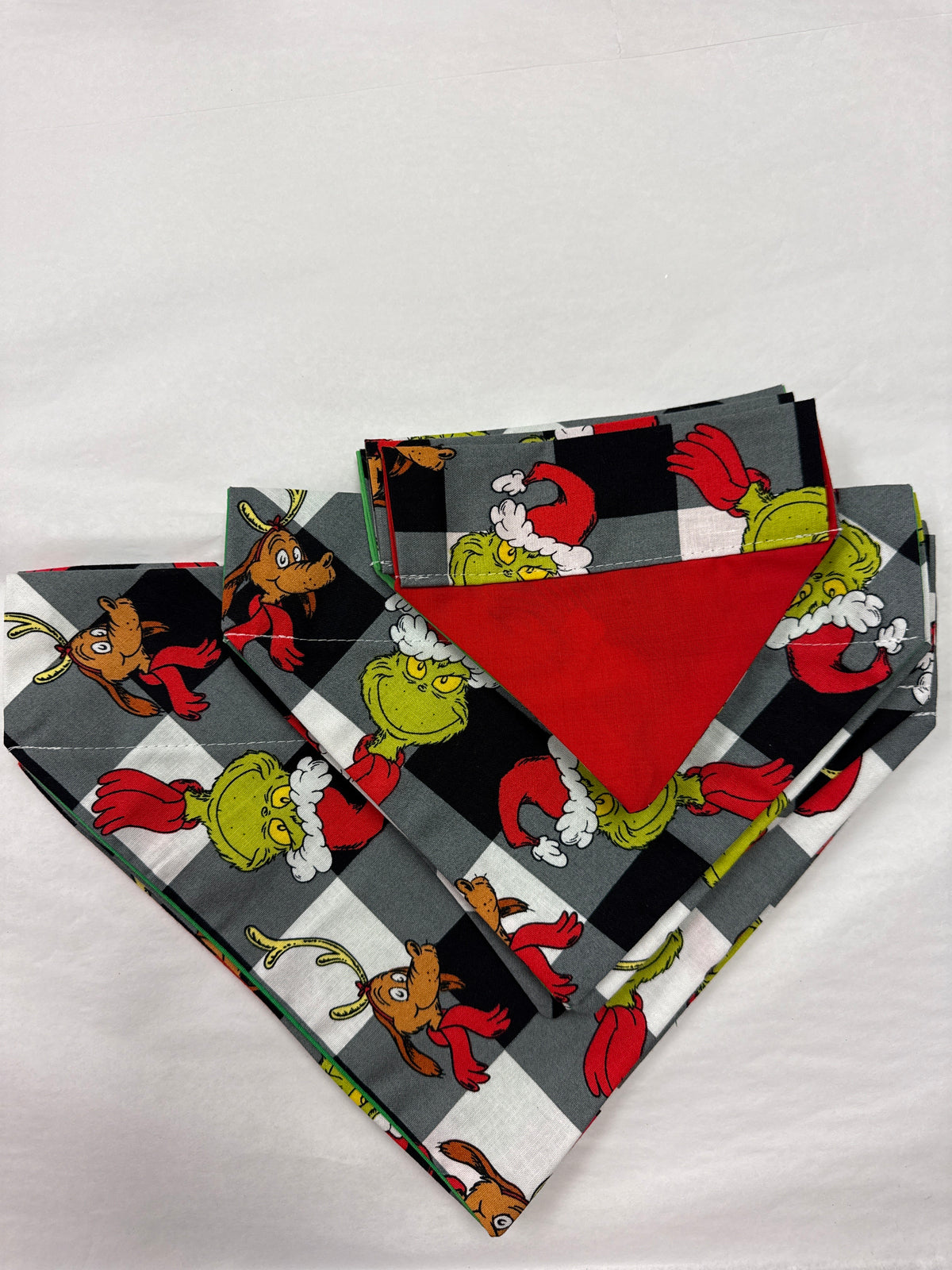 Green grinch dog bandana