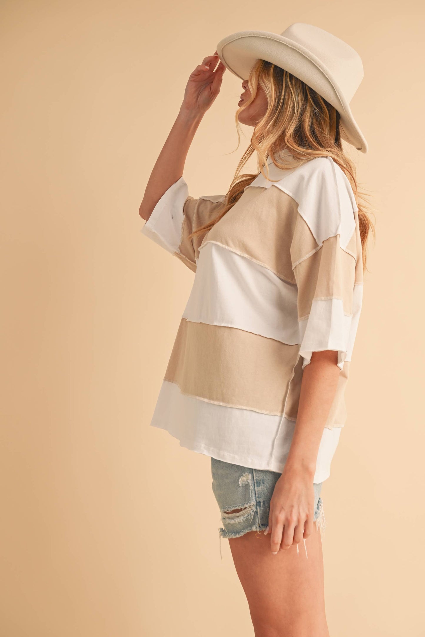 AEMI + CO - 8417FN Polly Color Block Top