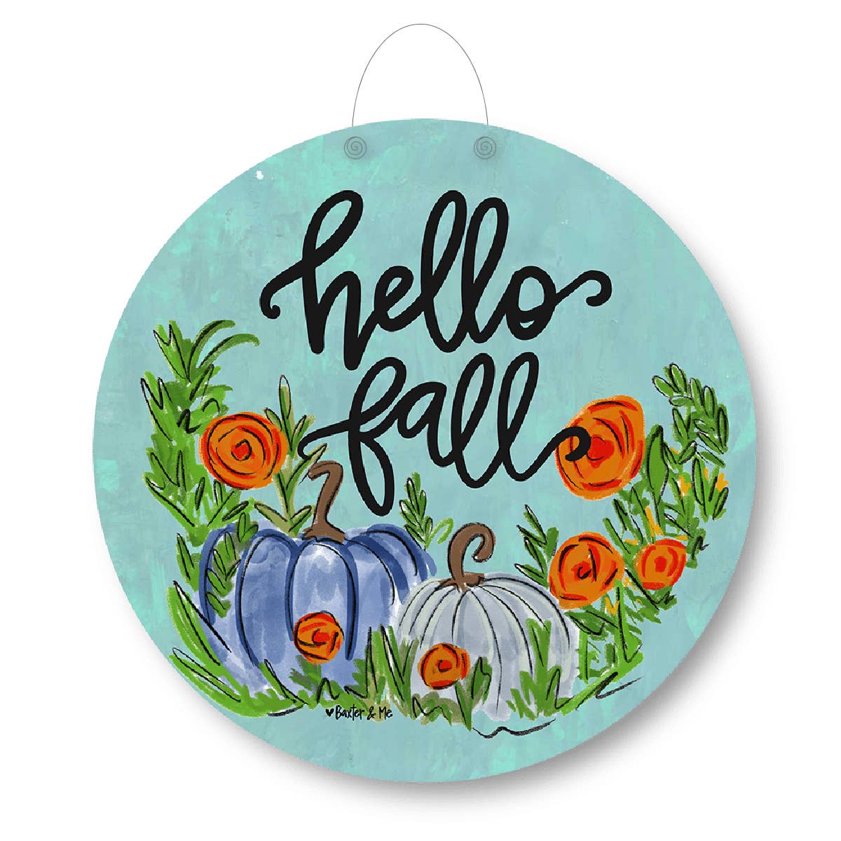 Baxter & Me - Hello Fall Door Hanger