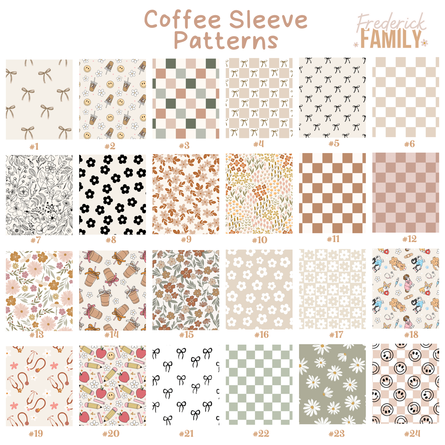 Frederick Family Co. - Iced Coffee Drink Sleeve, Beverage Cup Sleeve,