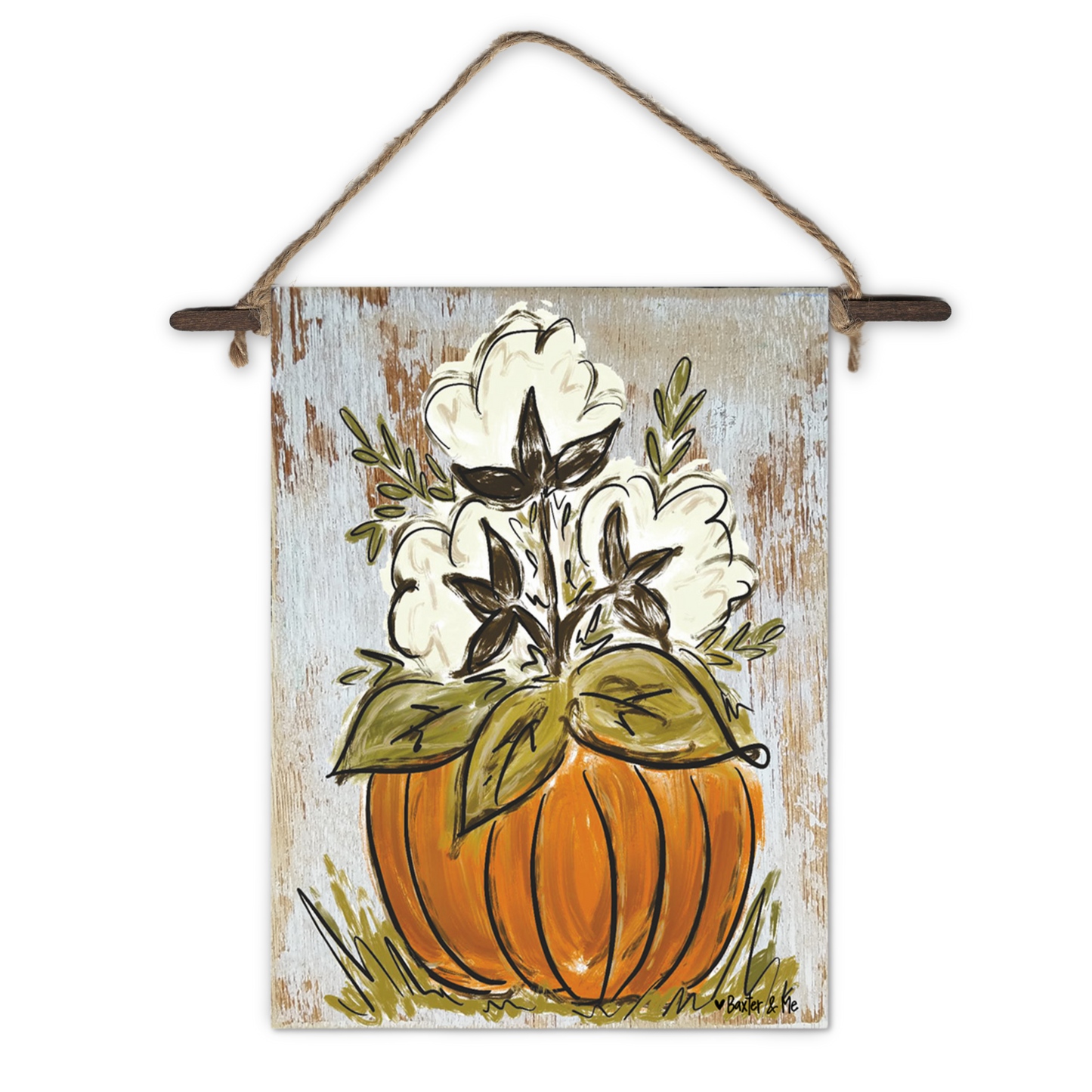 Baxter & Me - Cotton Pumpkin Mini Wall Hanging