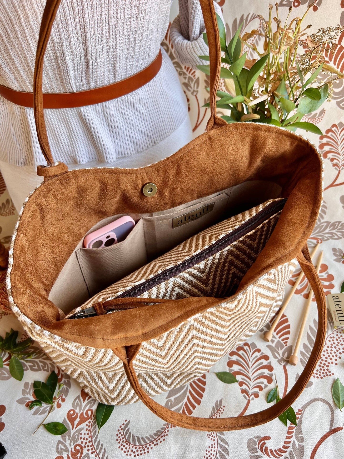 Atenti - Hanna Lolita: USA Made, Handbag with Matching Pouch