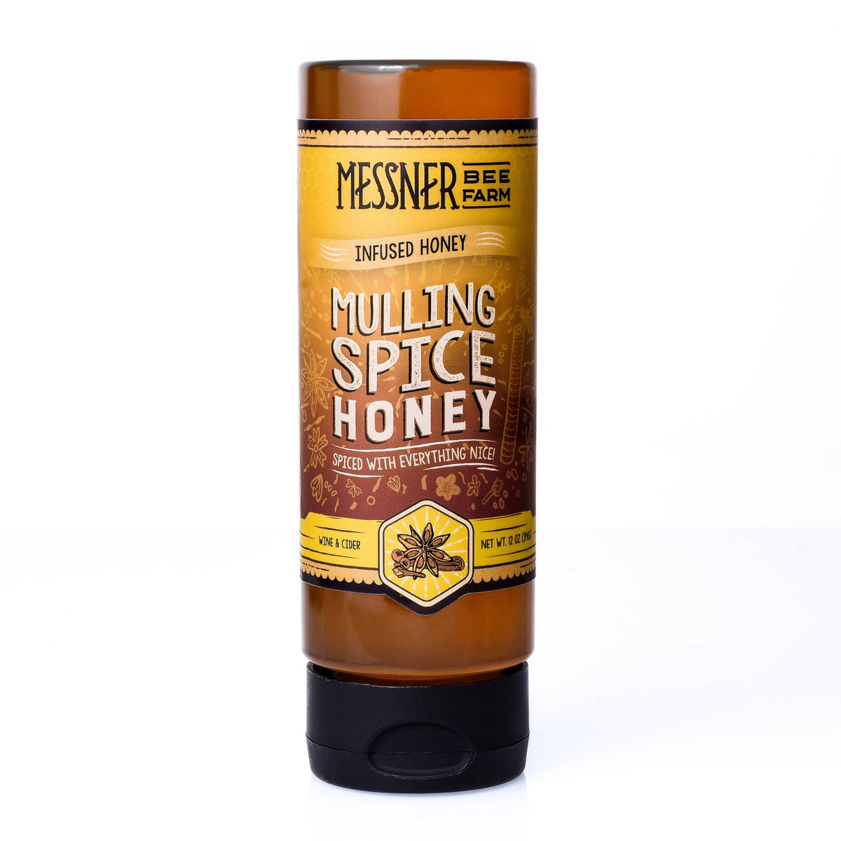 Messner Bee Farm - Mulling Spice Infused Honey / Robust and Warm / 12oz