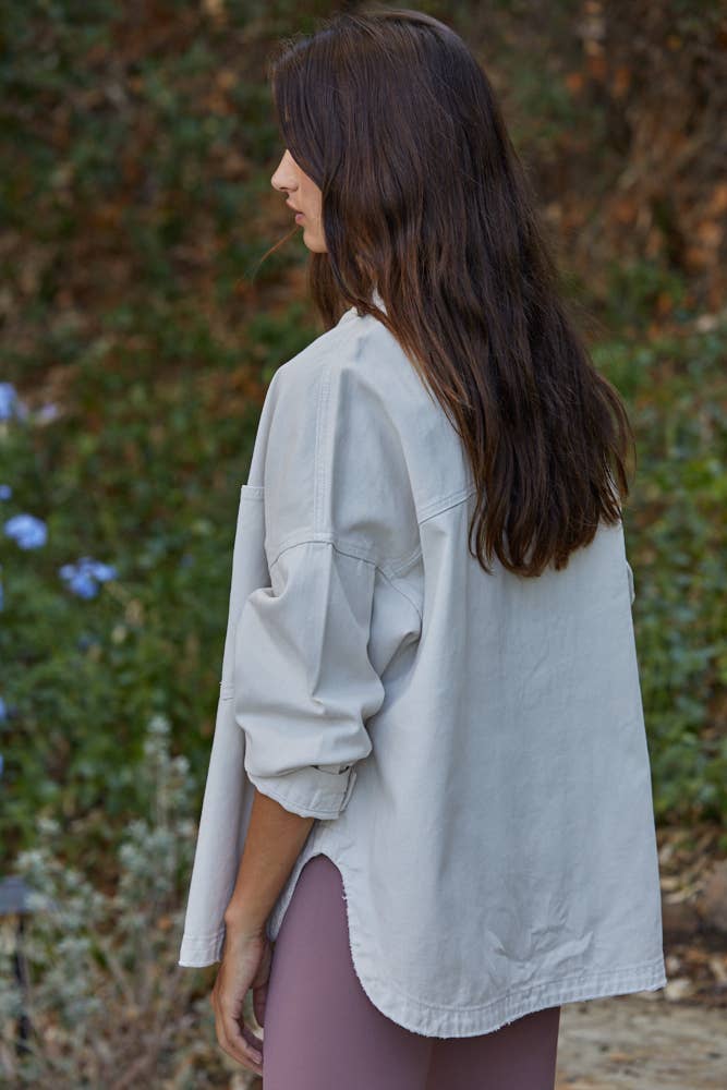 By Together - BD259 | Denim Cotton Button Down Jacket