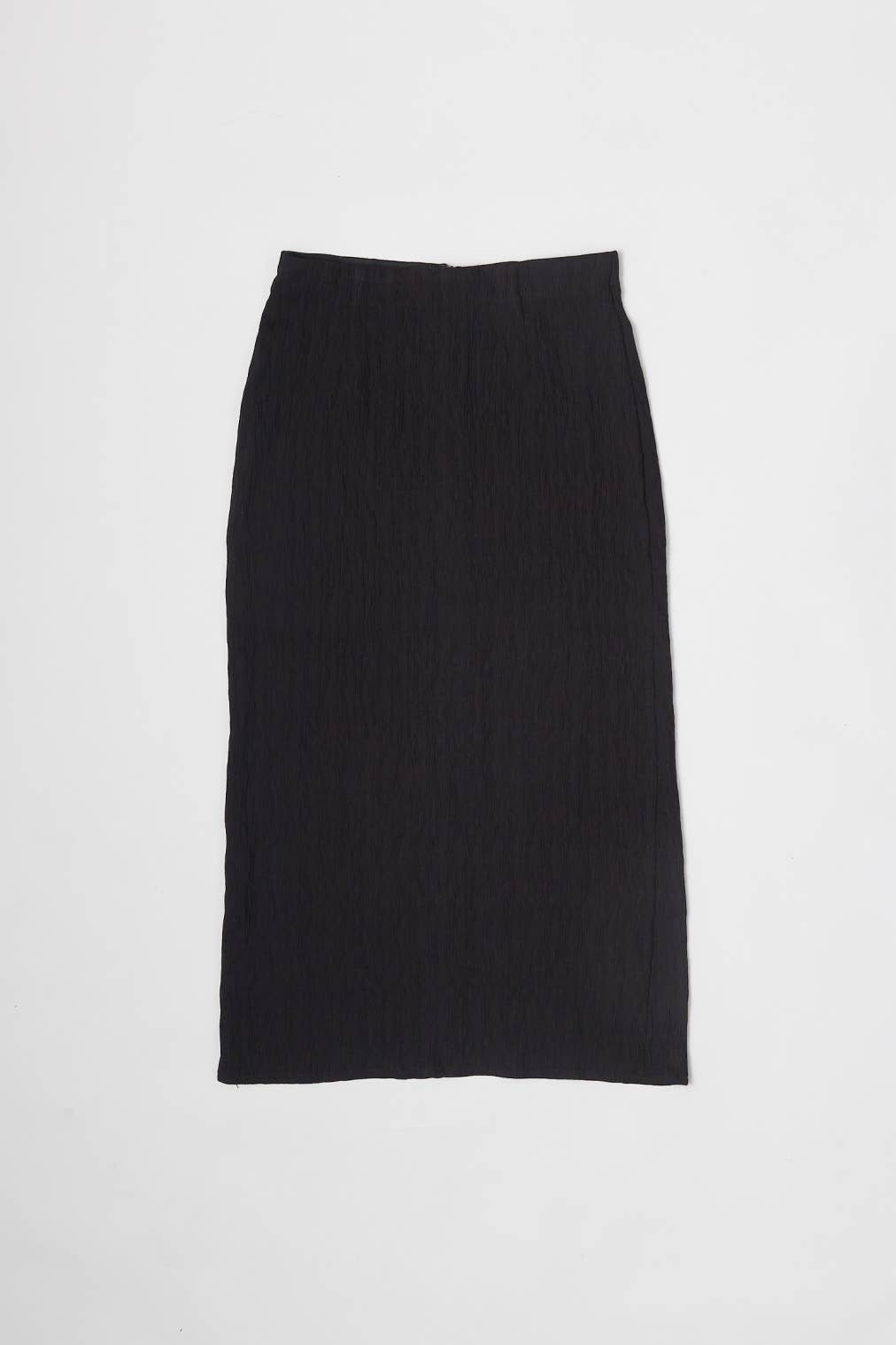 MOD REF - The Miranda Skirt | Textured Midi Skirt with Back Slit