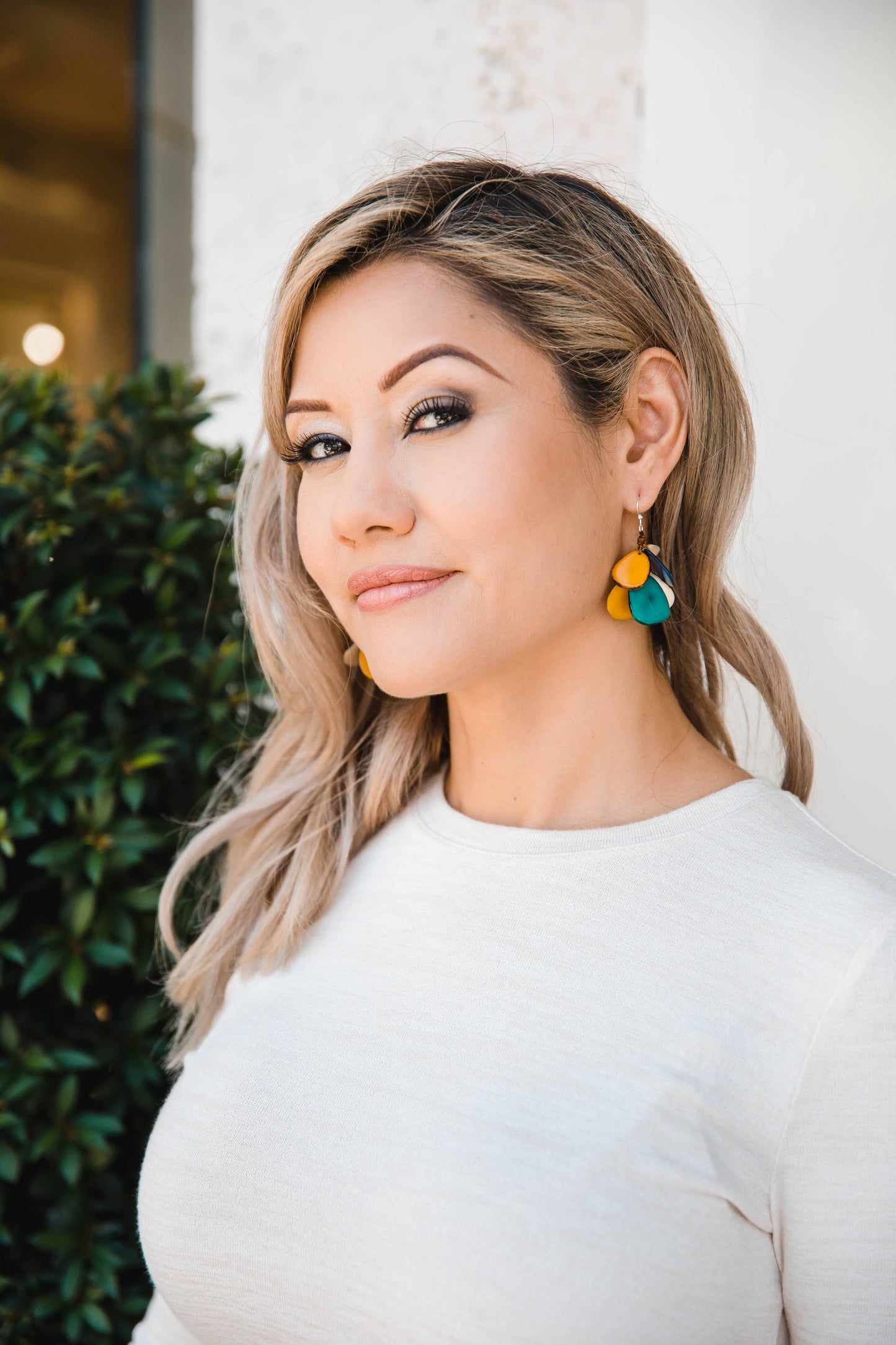 Organic Tagua Jewelry - Mariposa Earrings