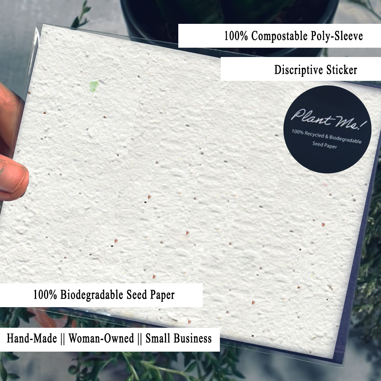 Artsy Em - Floral Garden Birthday Wildflower Seed Paper Card