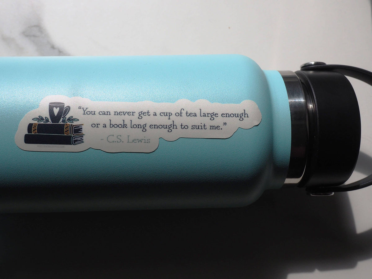 Sentinel Supply - Tea & Books CS Lewis Quote Sticker