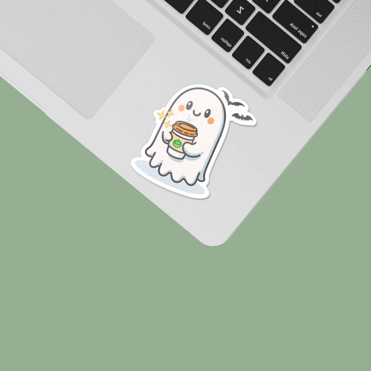 Sentinel Supply - Pumpkin Spice Coffee Ghost Halloween Sticker - Mini