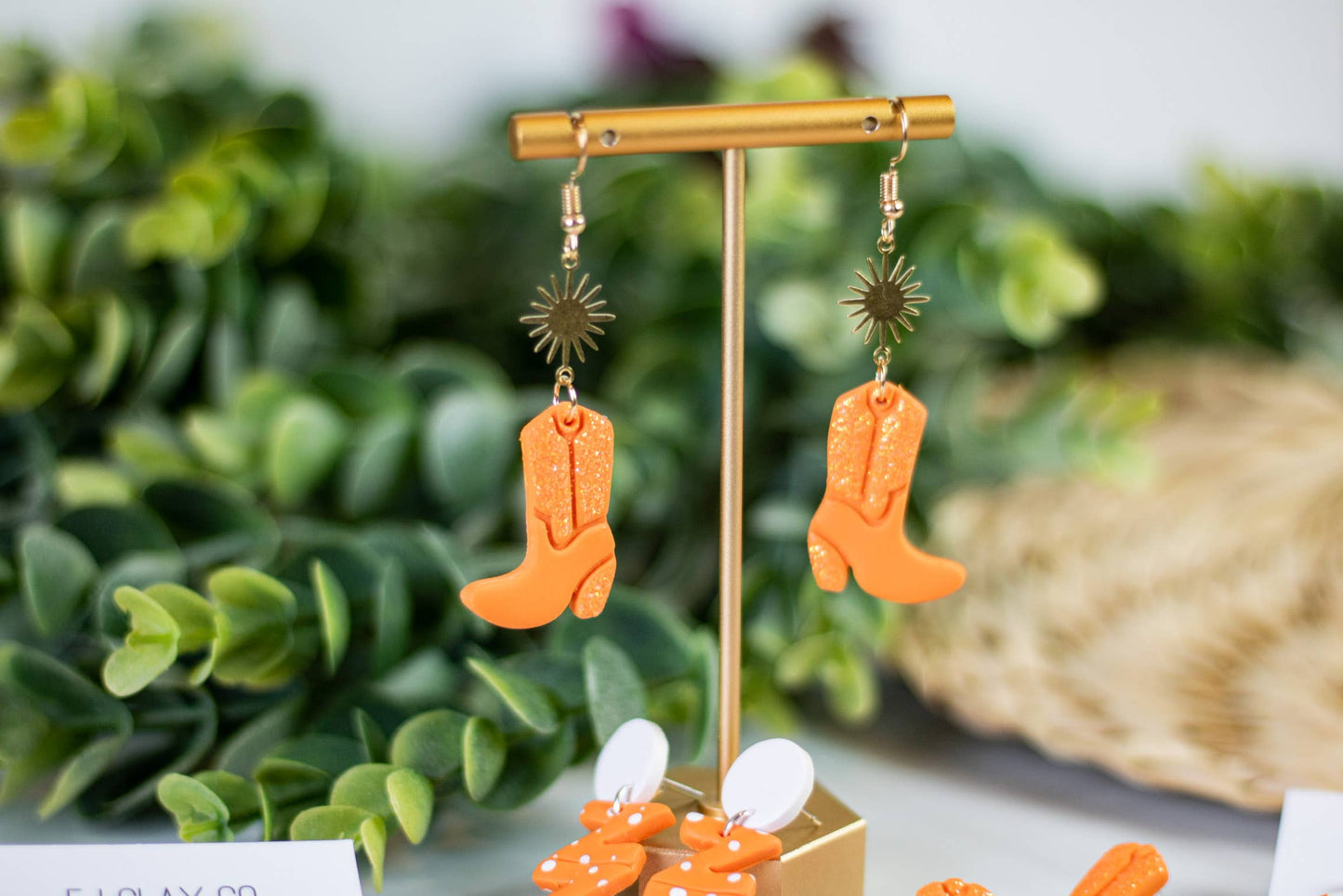 EJ Clay Co - Orange Glitter Boots Collection