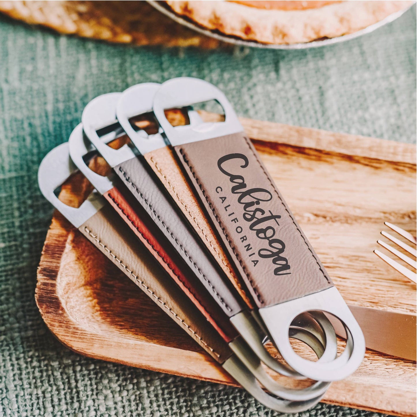The Lillie Pad - Custom City & State Name Bottle Opener - Leatherette