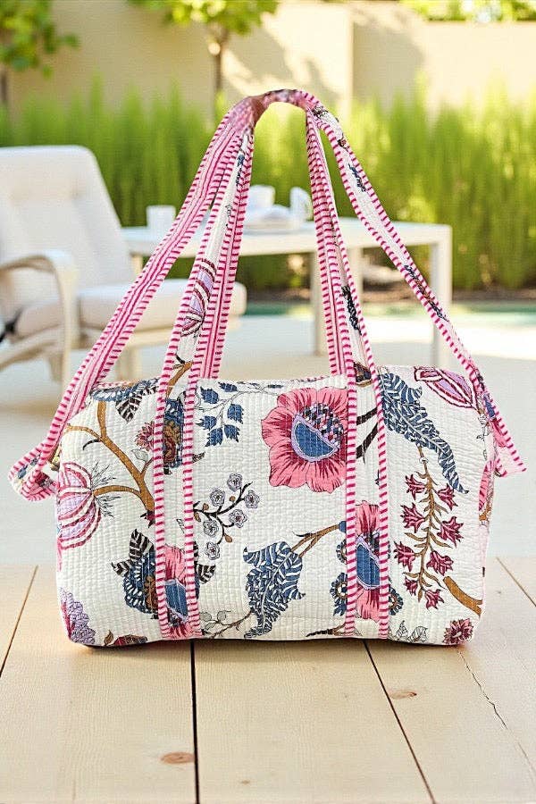 Nash Grey - Elena Pink Floral Duffel Bag