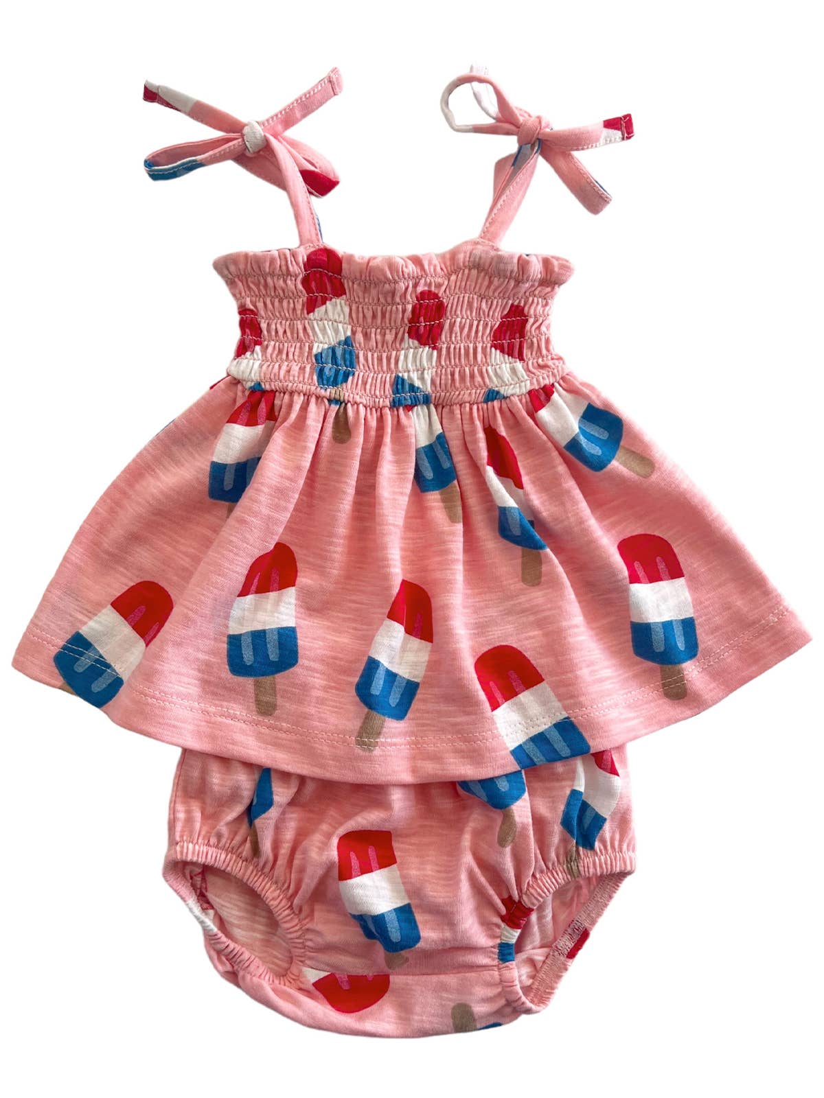 SIIX Collection - Popsicle Pink / Organic Smocked Set (Baby - Kids)