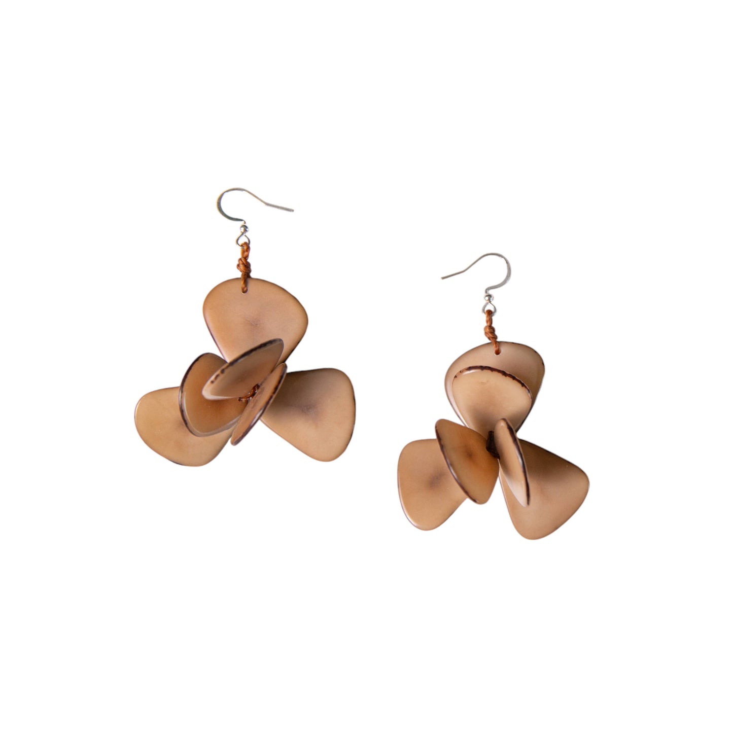 Organic Tagua Jewelry - Florence Earrings