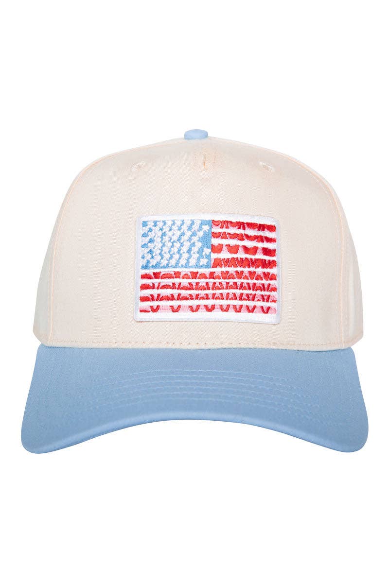 Katydid - American Flag Two-Toned Fitted Hat