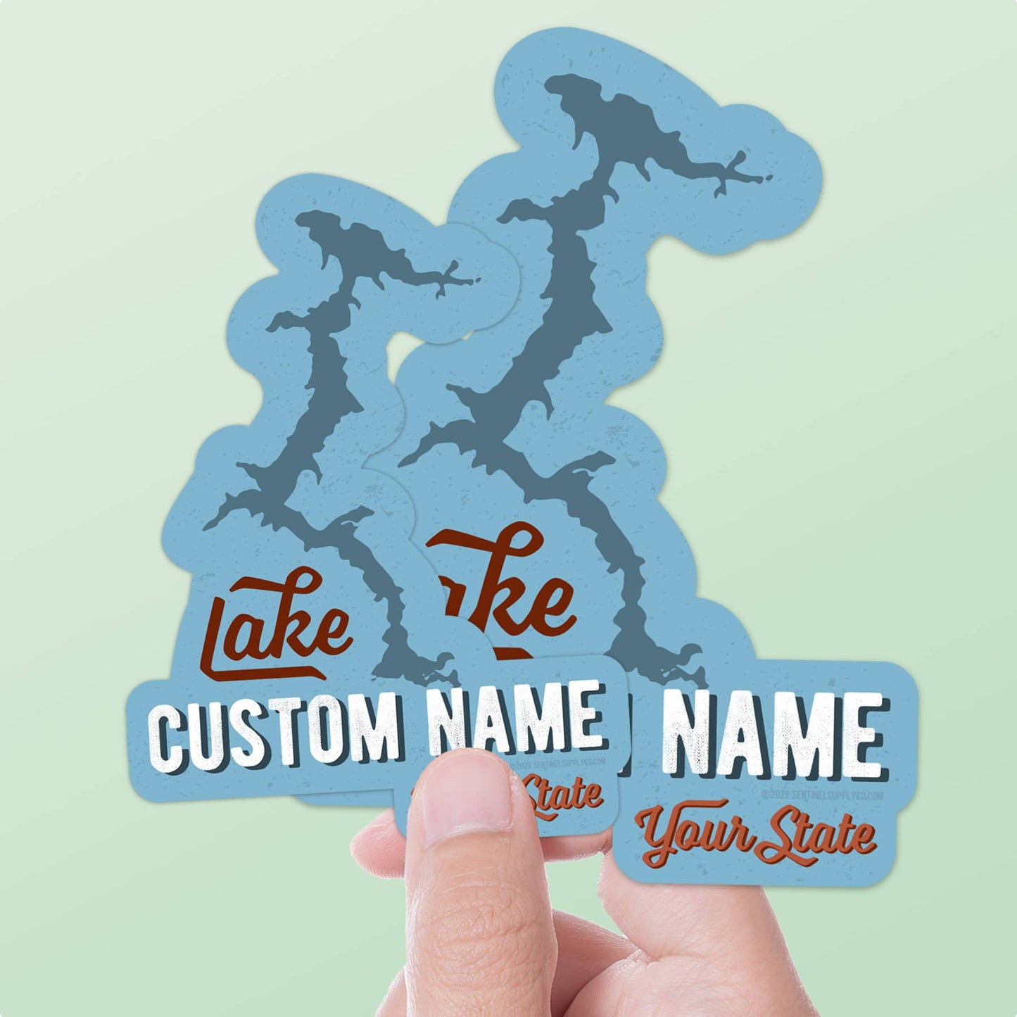 Sentinel Supply - Custom Lake Stickers - Request a Lake on Name Drop Decals