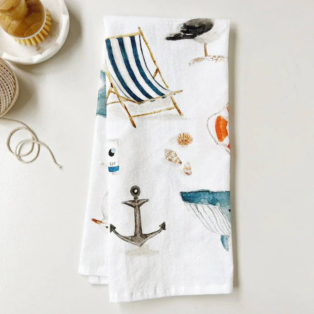 emily lex studio - Seaside cotton flour sack tea towel