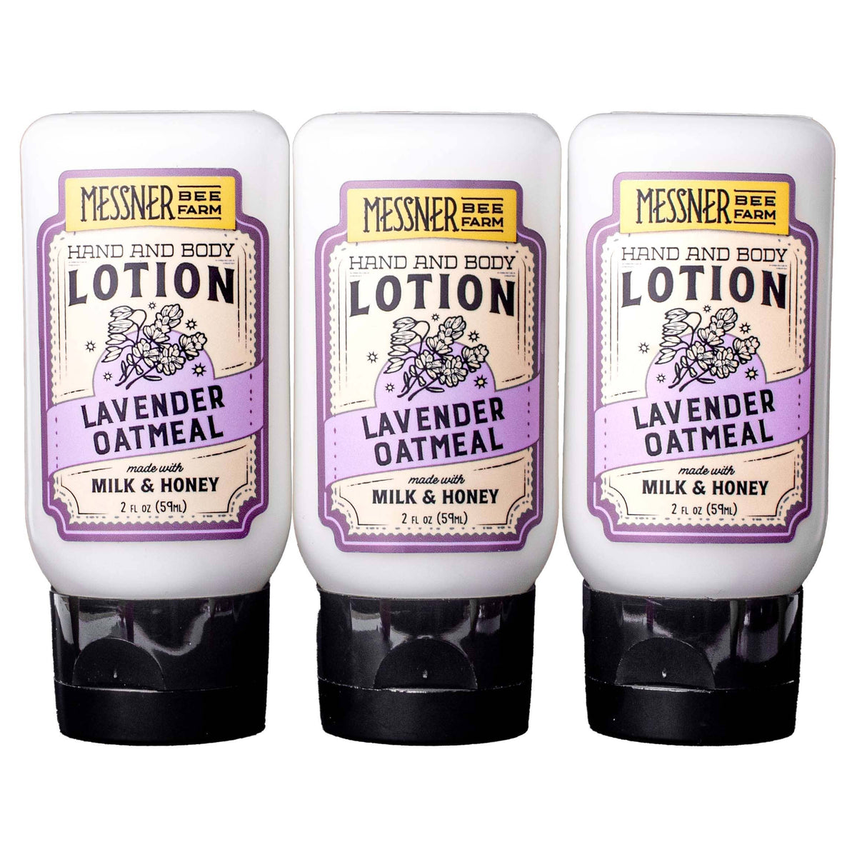 Messner Bee Farm - Lavender Oatmeal - Milk and Honey Lotion - 2oz Travel