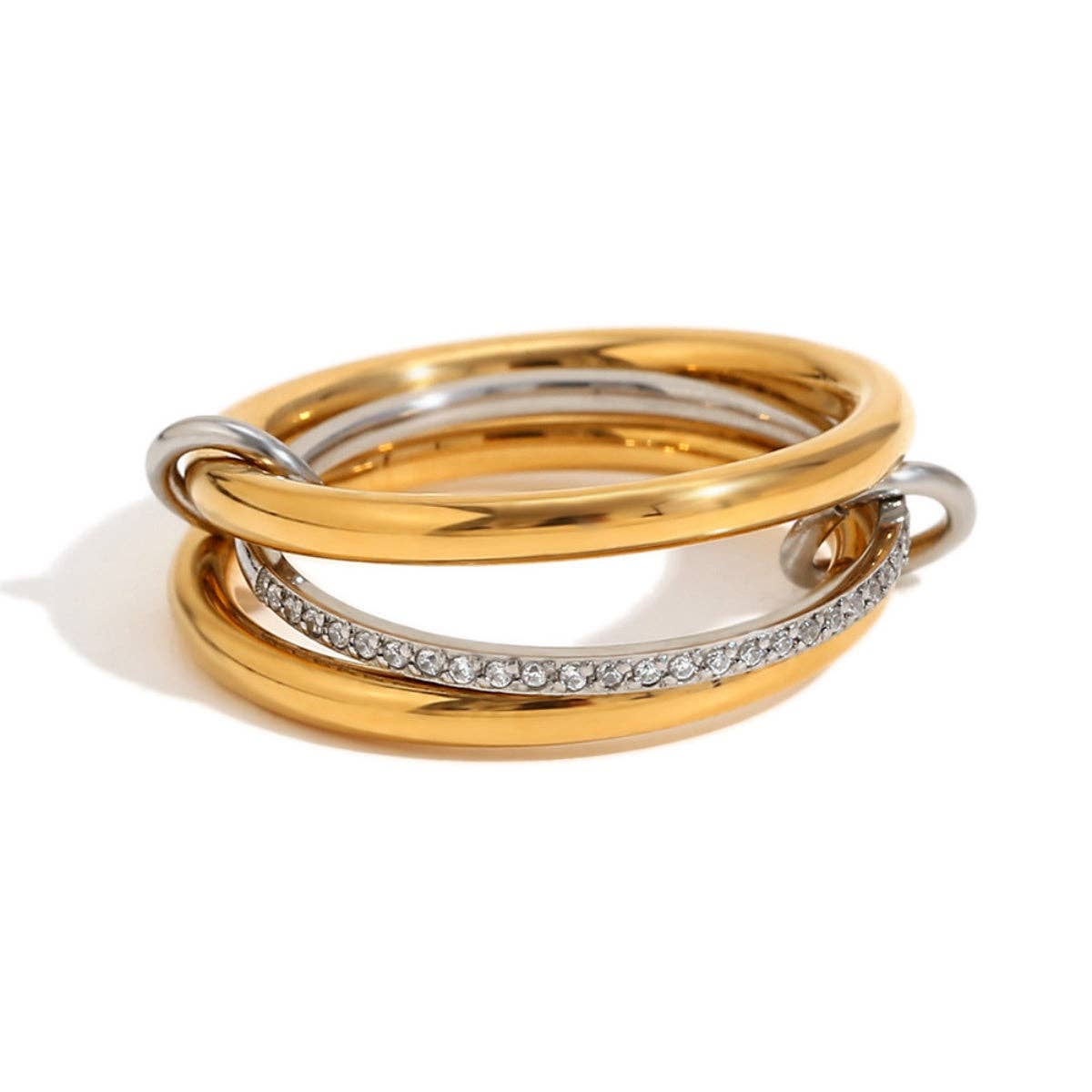 Pretty Simple - Layered In Diamonds Ring - WATERPROOF