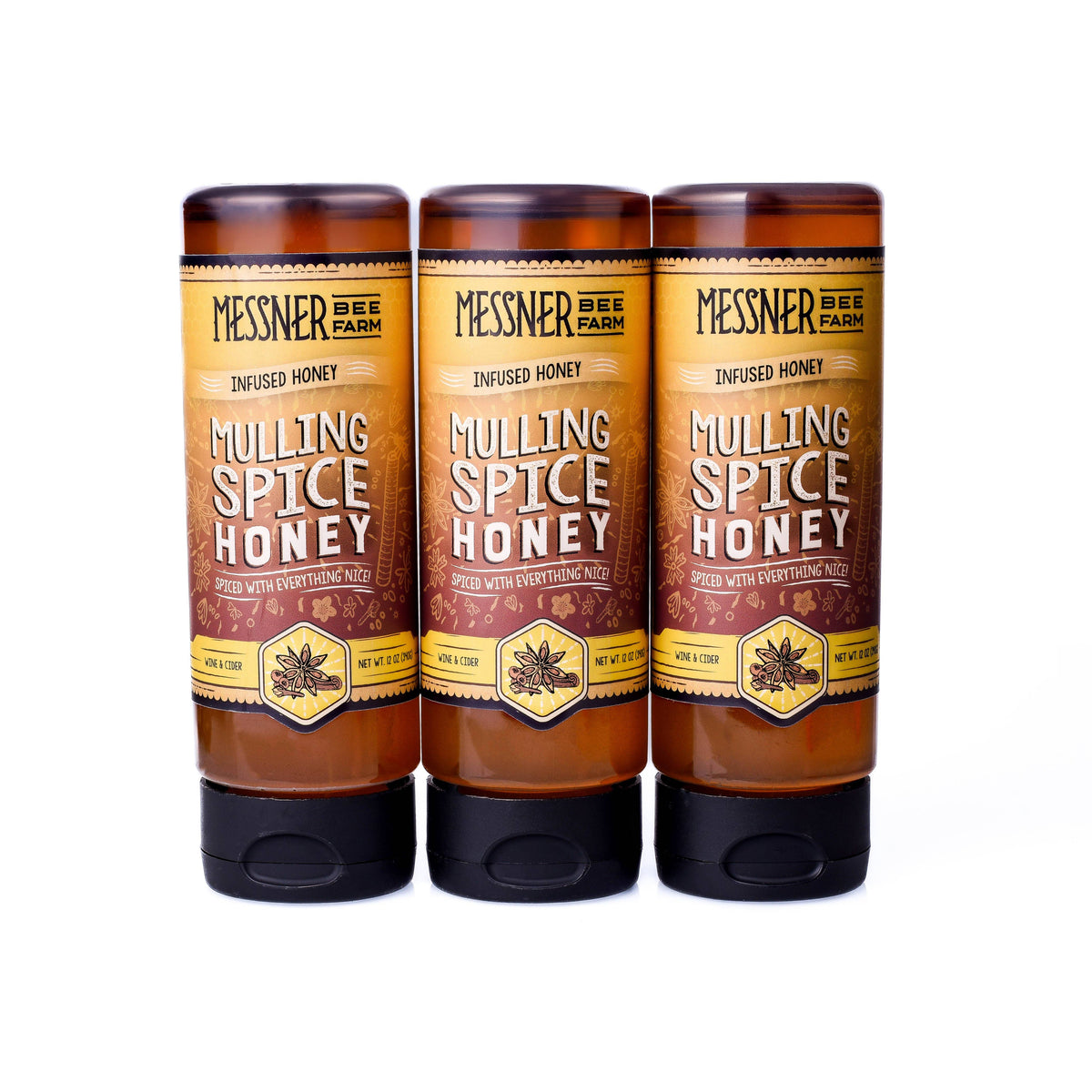Messner Bee Farm - Mulling Spice Infused Honey / Robust and Warm / 12oz