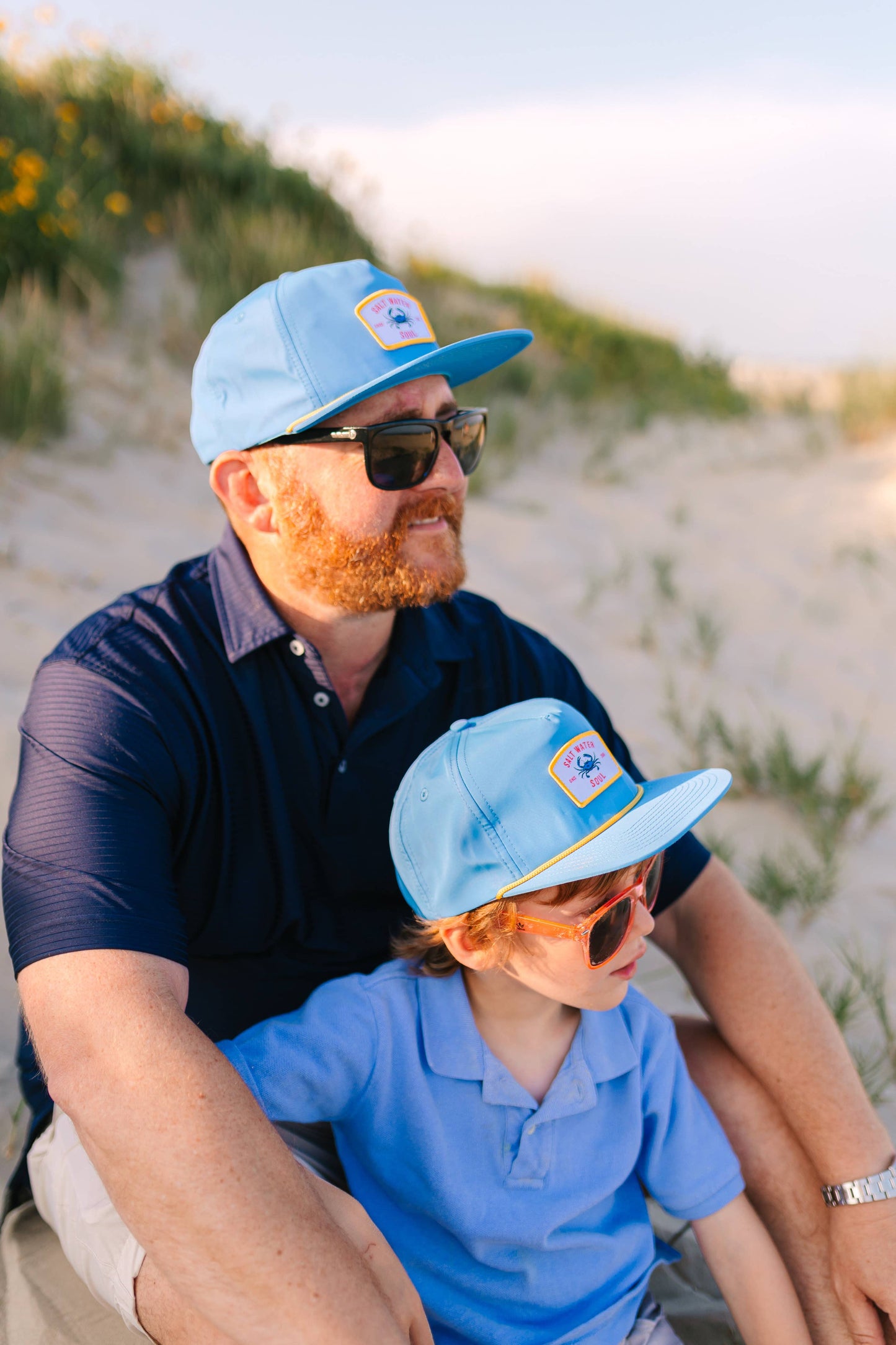 SALT WATER SOUL - Youth Crab Blue Rope Snapback Hat
