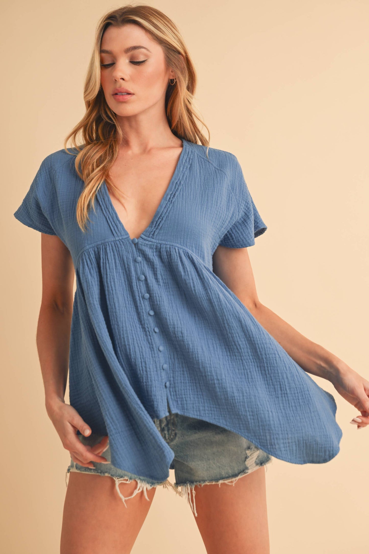 AEMI + CO - 8275DD Florise Button Down Blouse 3