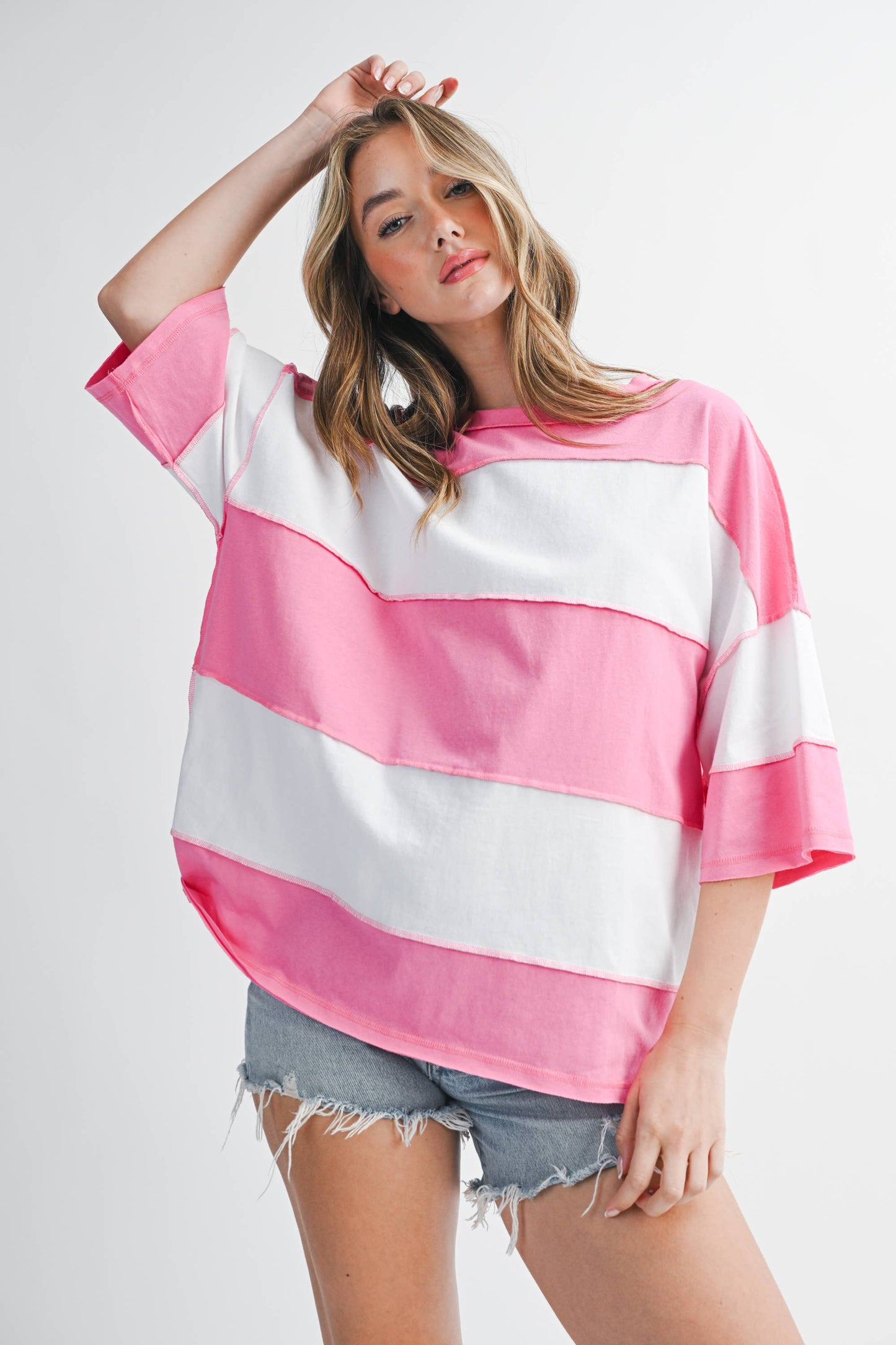 AEMI + CO - 8417FN Polly Color Block Top
