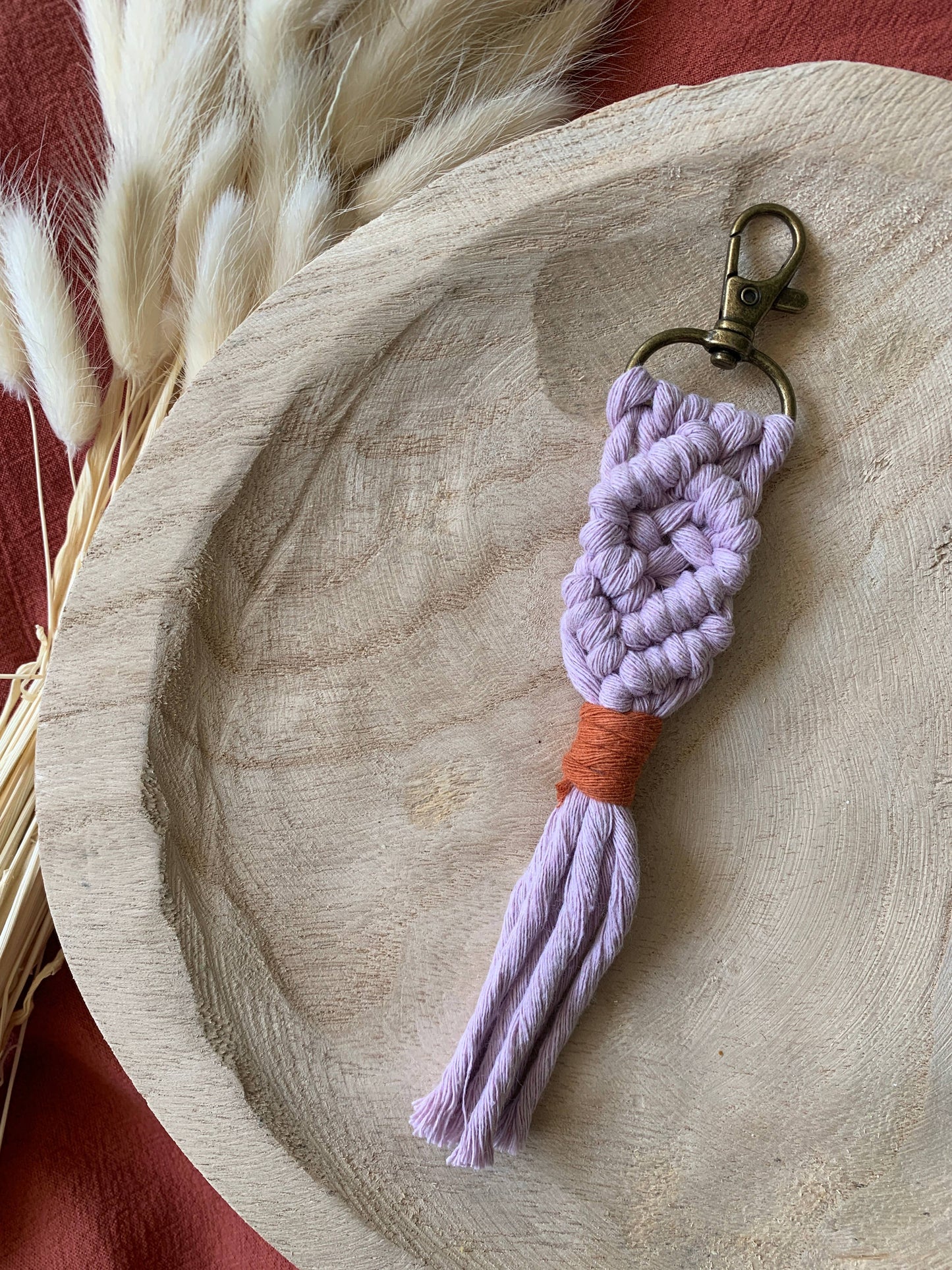 Offhand Fibers - Color Pop Macrame Keychain | Boho Accessories