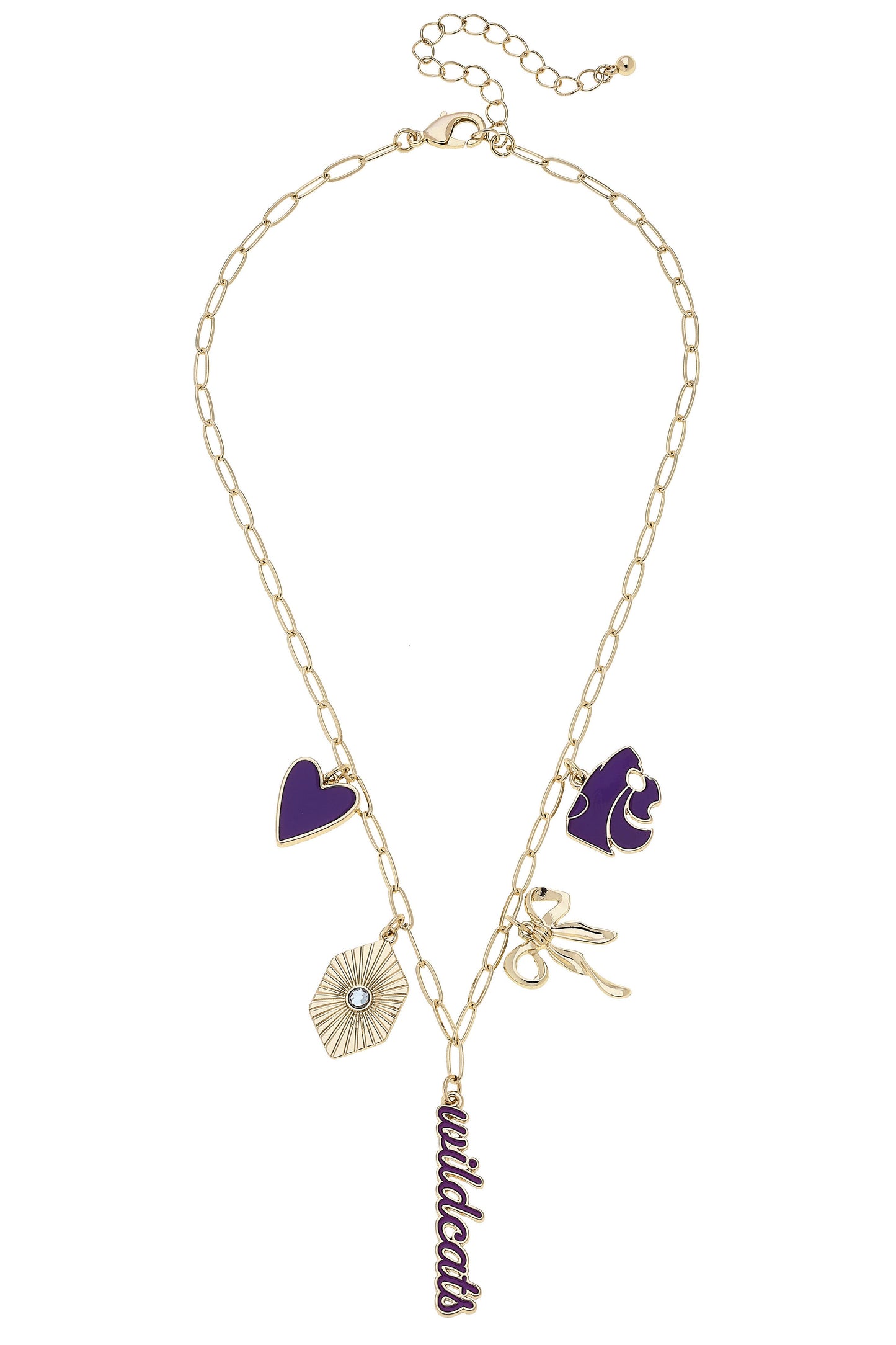 Necklace-Canvas Style - Kansas State Wildcats Paper Clip Charm Collector Necklace