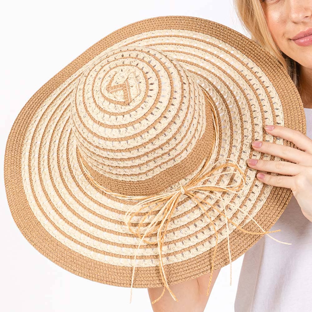 Sensibling Corp. - Striped Pattern Wide Brim Floppy Sun Hat