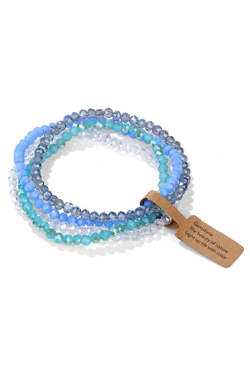 NINEXIS - CWAJE1185_GLASS BEAD 4 SET BRACELET