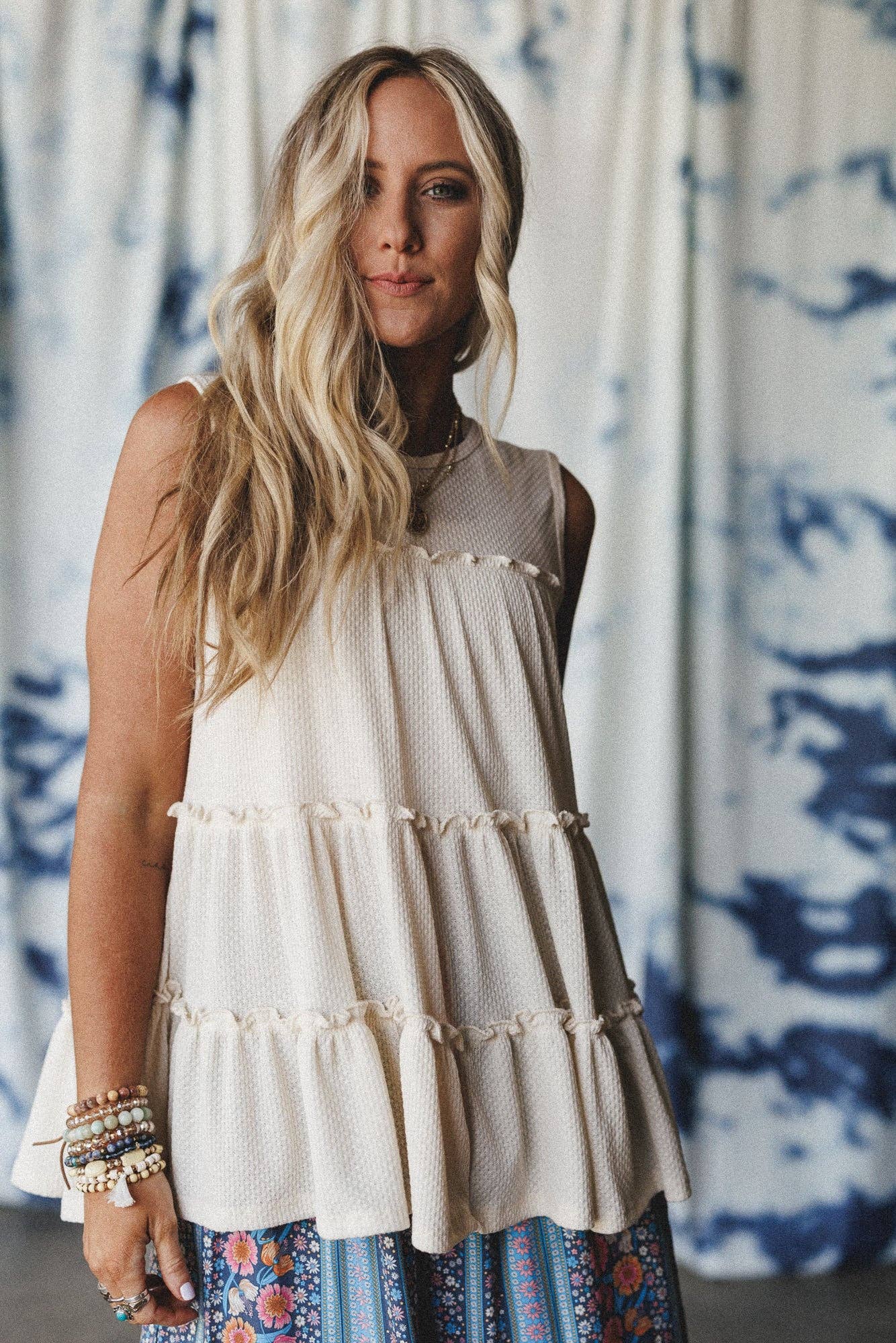 Three Bird Nest - Dreamy Tiers Top - Cream