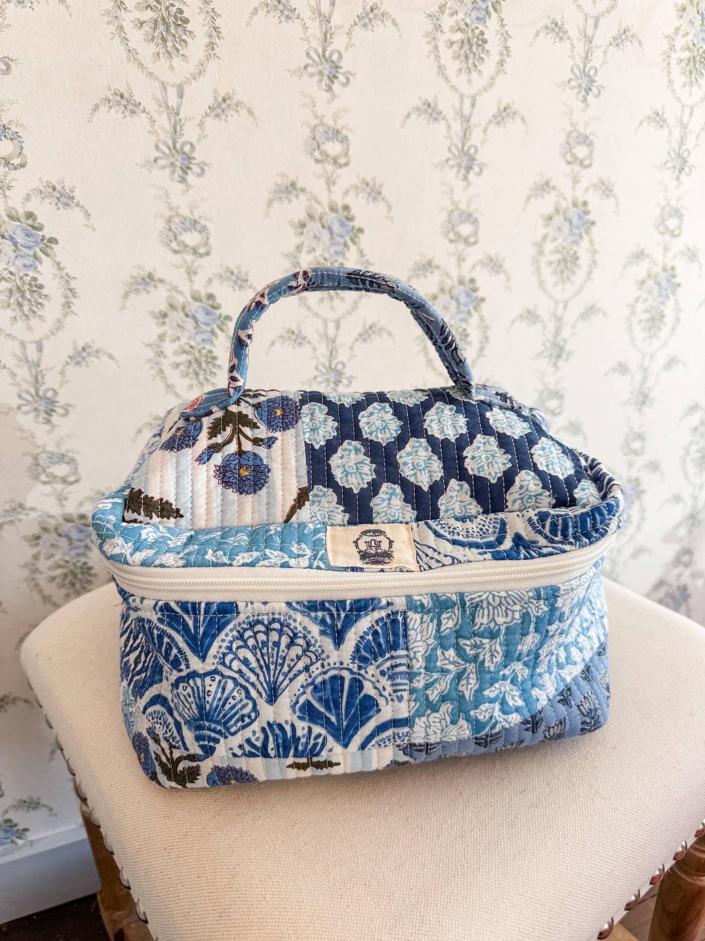 Heart of Grace - Blue City | Quilted Cosmetic Bags-set of 3