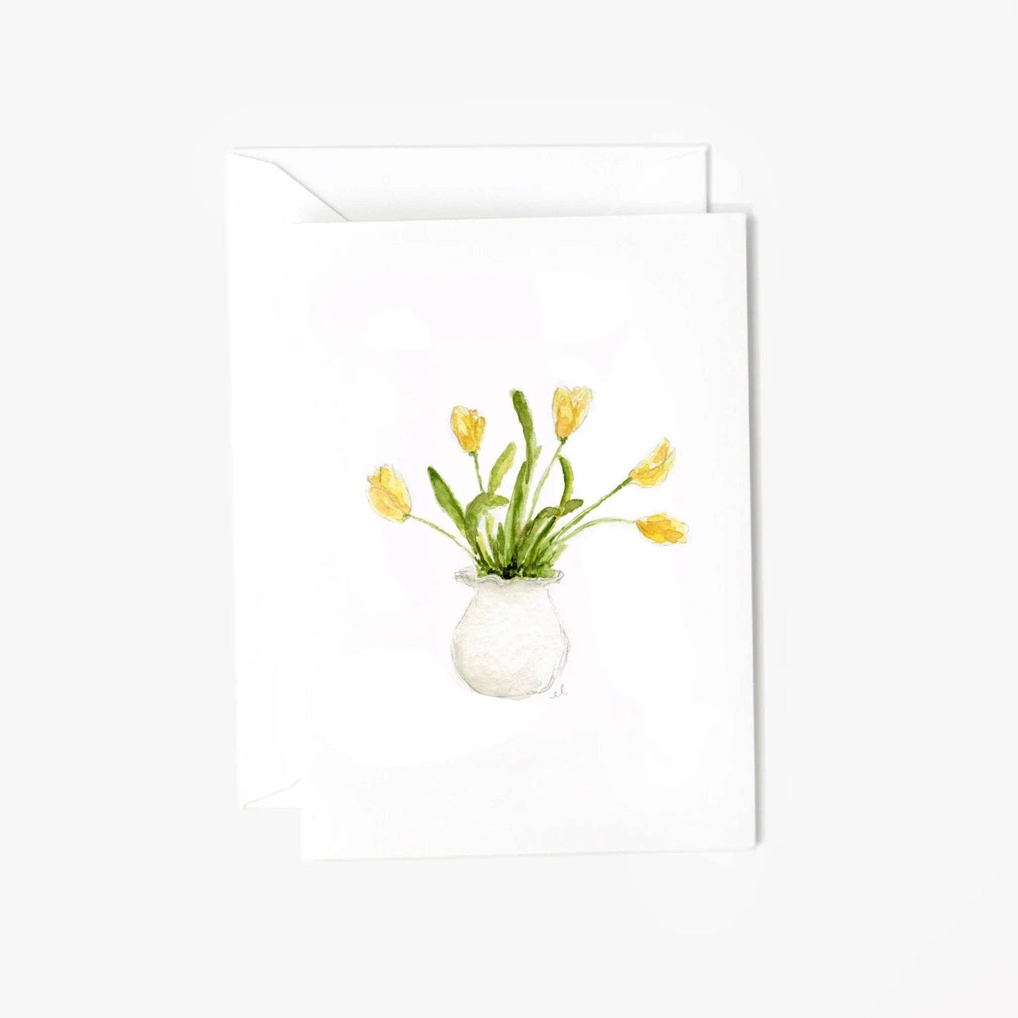 emily lex studio - Yellow tulips mini enclosure notecard