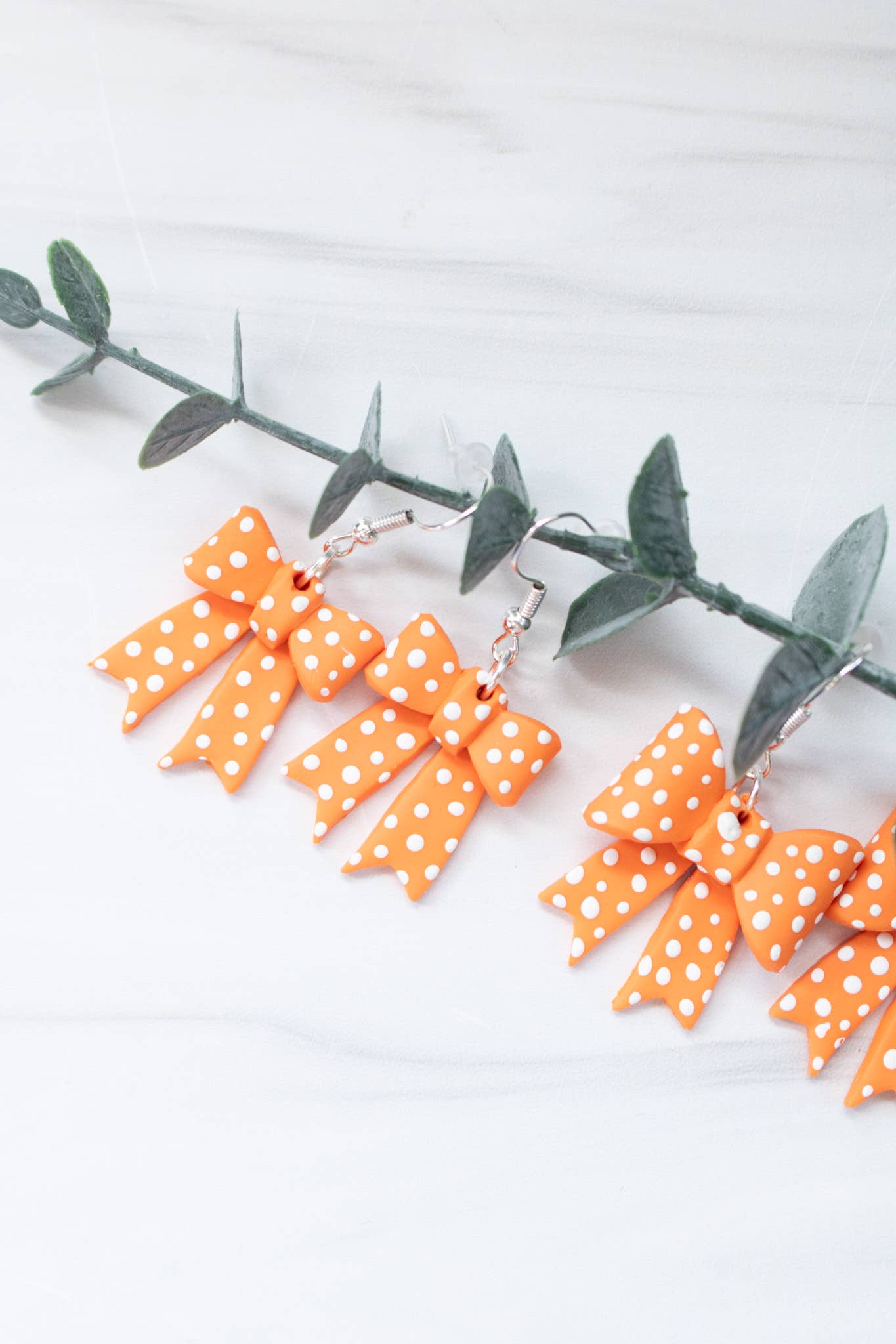 EJ Clay Co - TN Vols Orange & White Polka Dot Bows