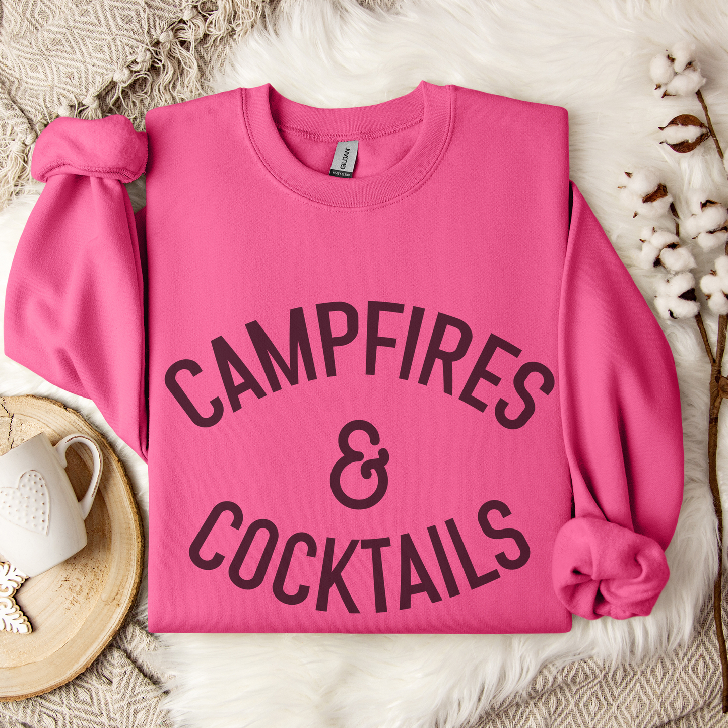 Trendznmore - Campfires and Cocktails Crewneck Sweatshirt