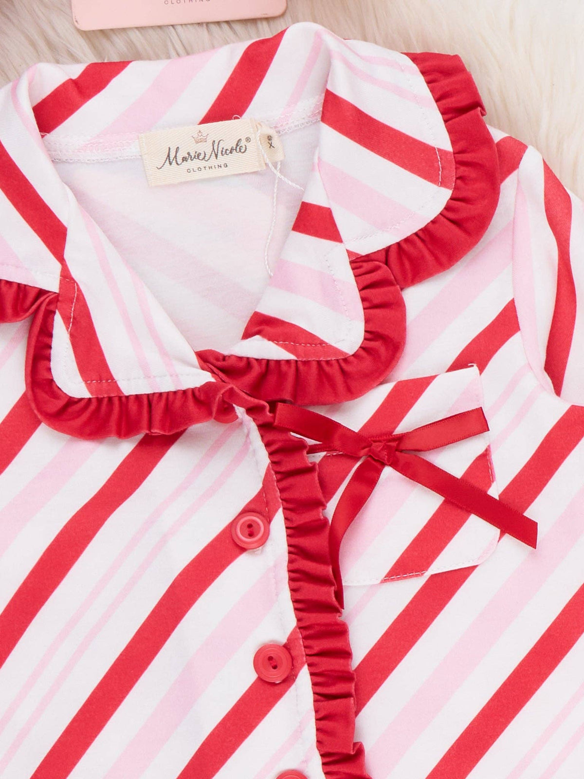 Marie Nicole Clothing - Peppermint Stripe Pajamas
