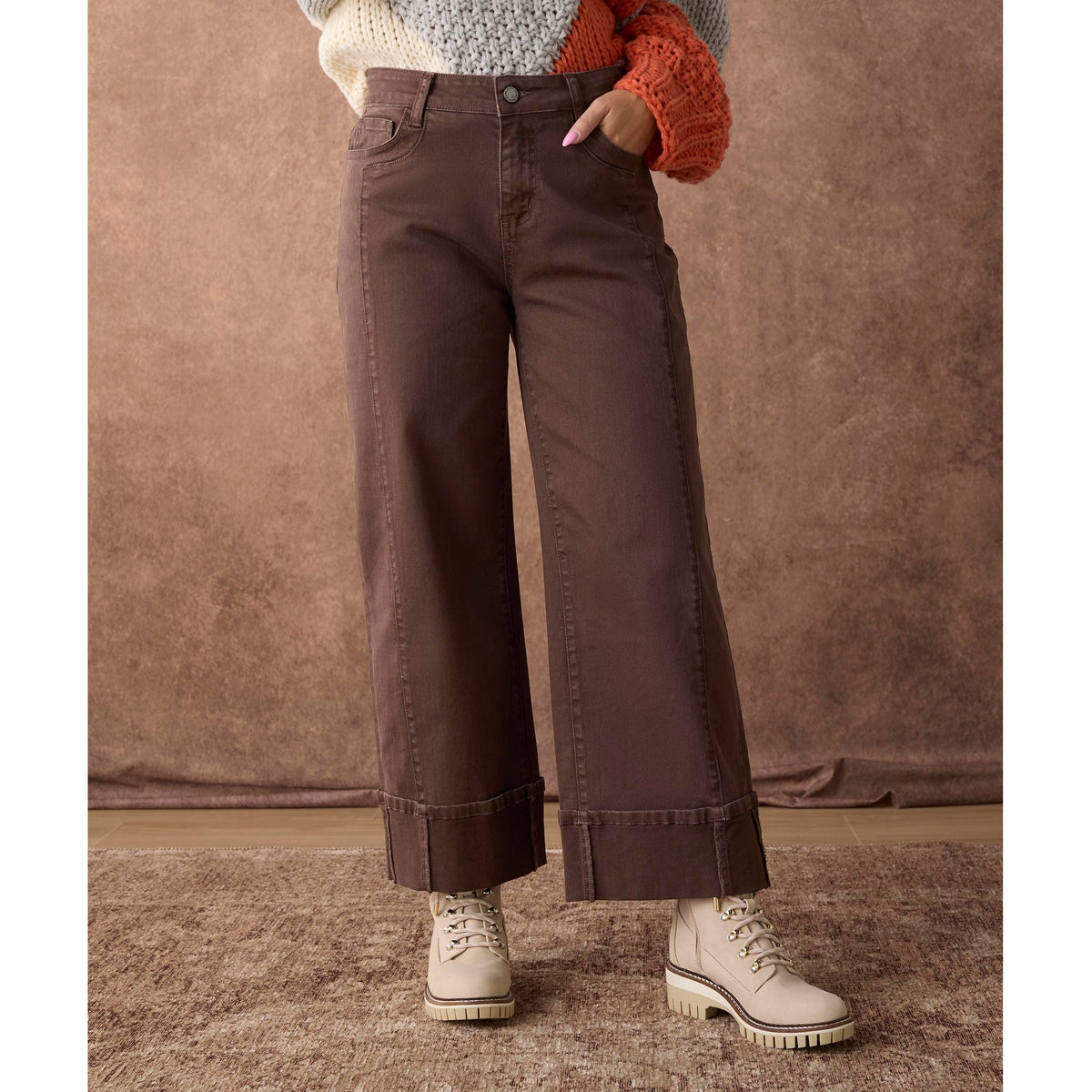 COCO + CARMEN - Avante Wide Ankle with Front Seam Pant-Fall