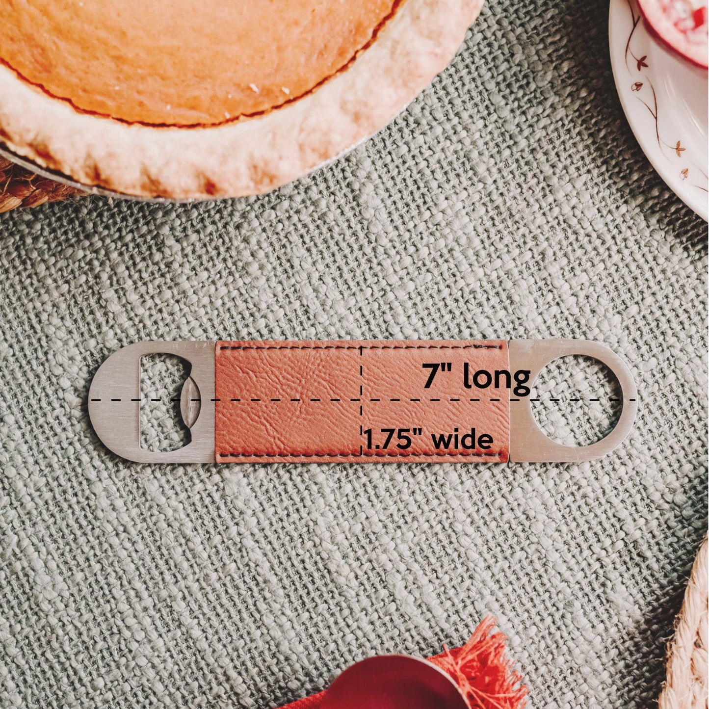 The Lillie Pad - Custom City & State Name Bottle Opener - Leatherette