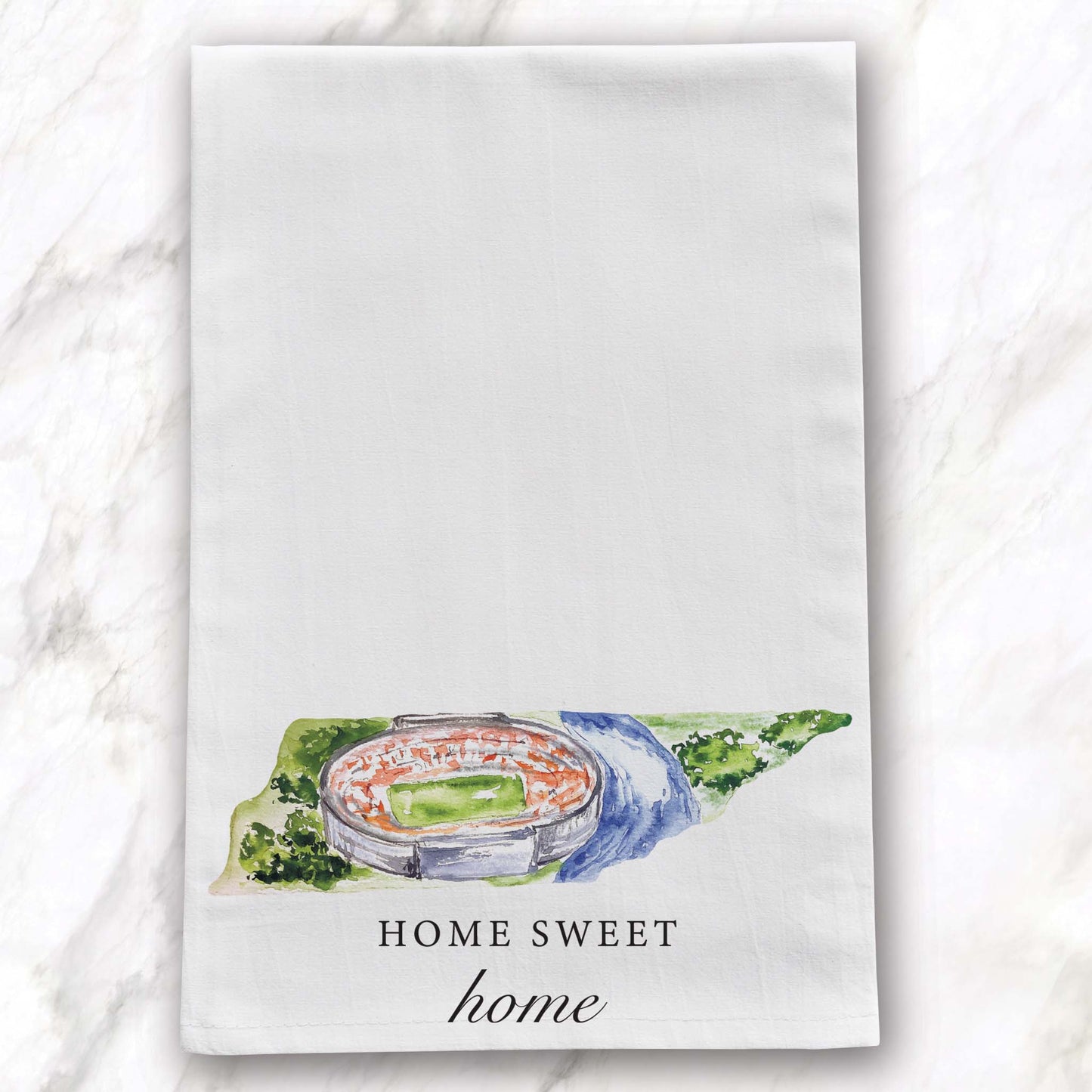 Barrel Down South - Tennessee Home Sweet Home Football Tea Towel