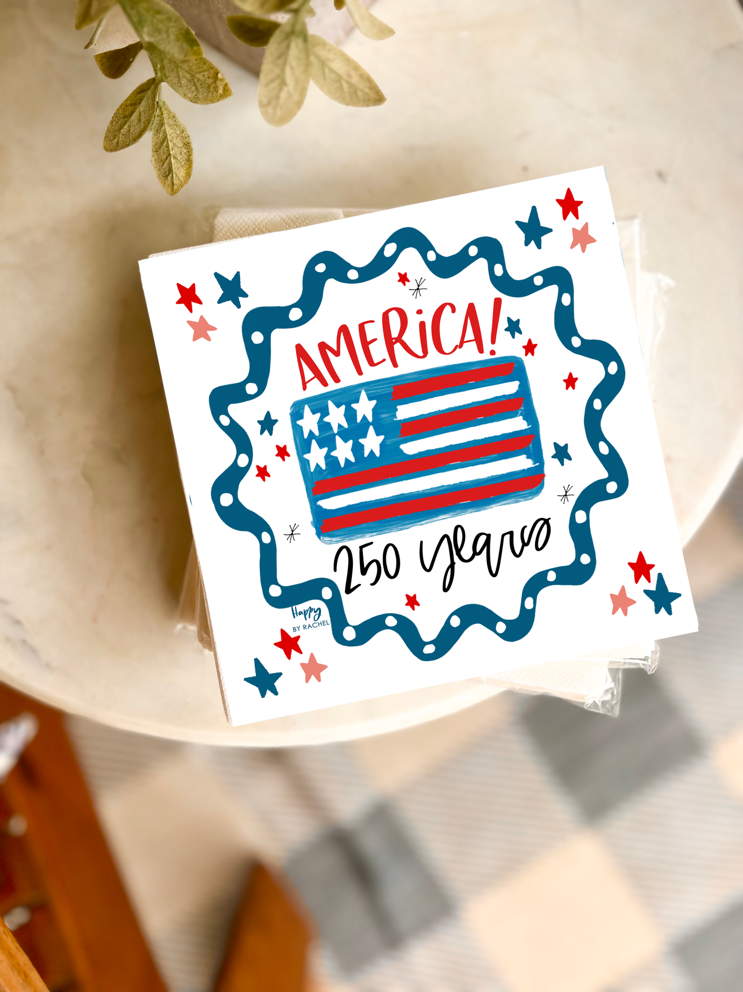 Happy By Rachel, LLC - America 250 Cocktail Napkins