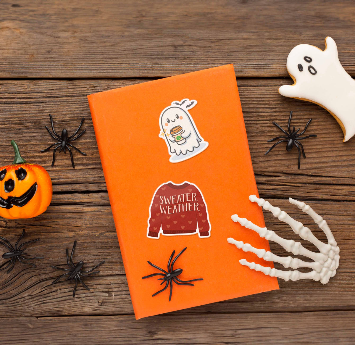 Sentinel Supply - Pumpkin Spice Coffee Ghost Halloween Sticker - Mini
