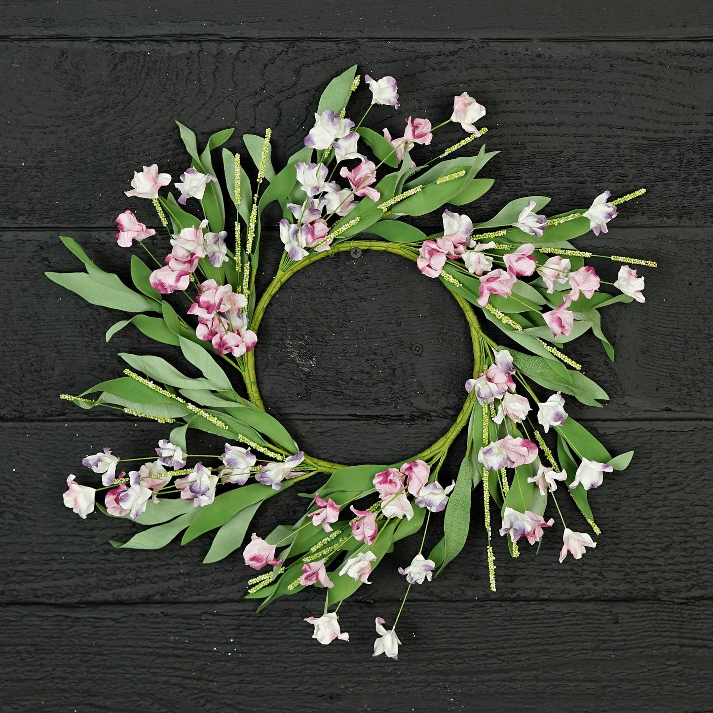 Holiday Depot Inc. - 35122- 16in(6.5)Wreath-Pink Purple Mountain Flowers
