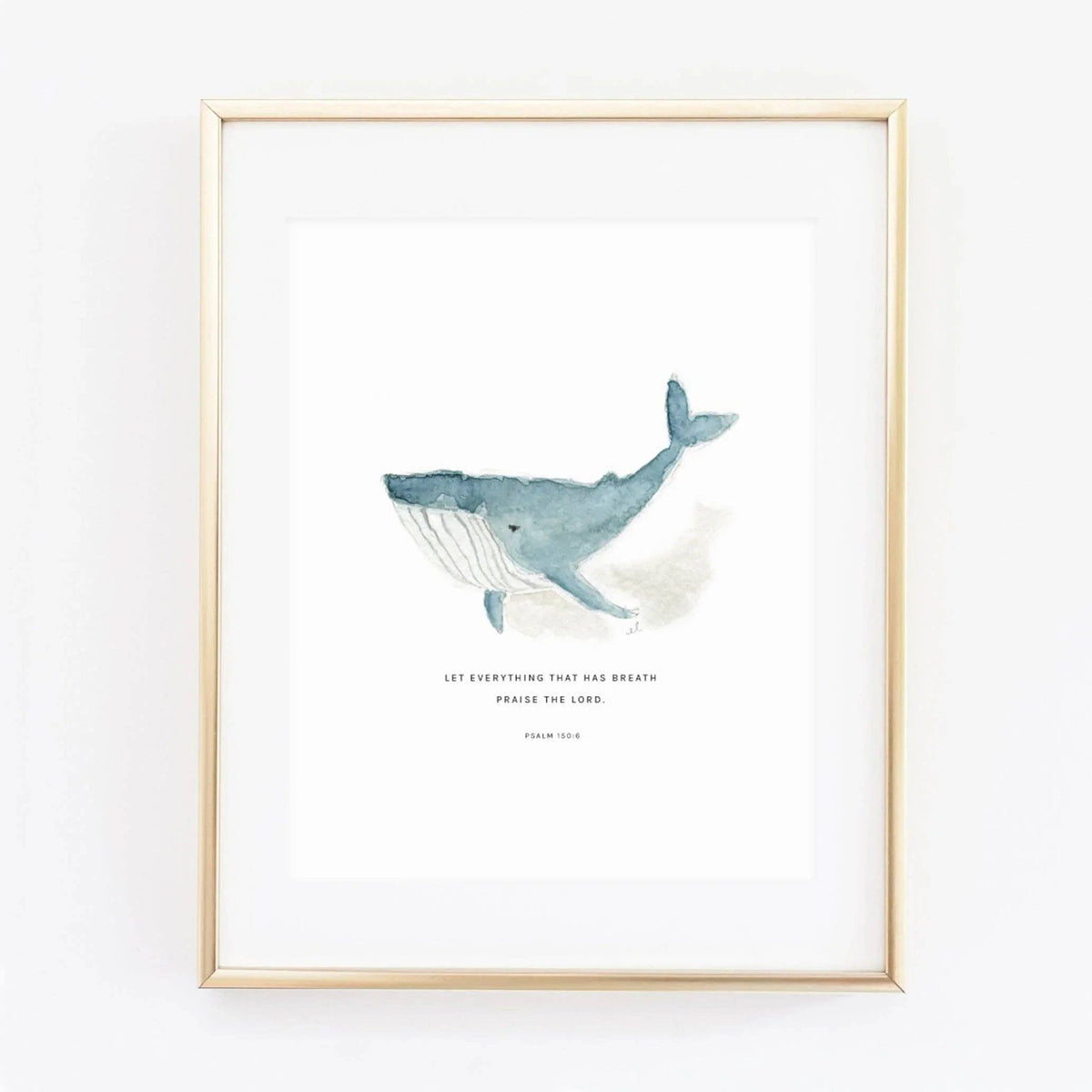 emily lex studio - Psalm 150:6 whale scripture print
