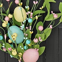 Holiday Depot Inc. - 27605- 16in Bush-Easter Eggs and Herb Leaves-