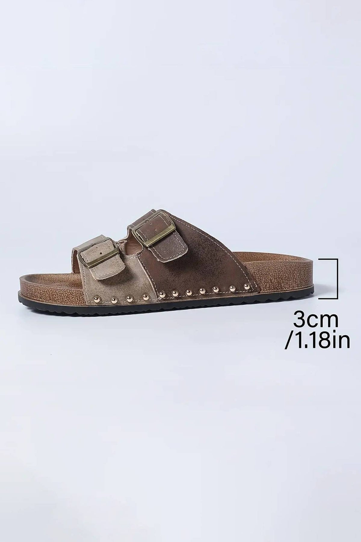 Little Daisy Closet - LDC Western Suede Rivet Hollow Out PU Leather Slip-on Shoes