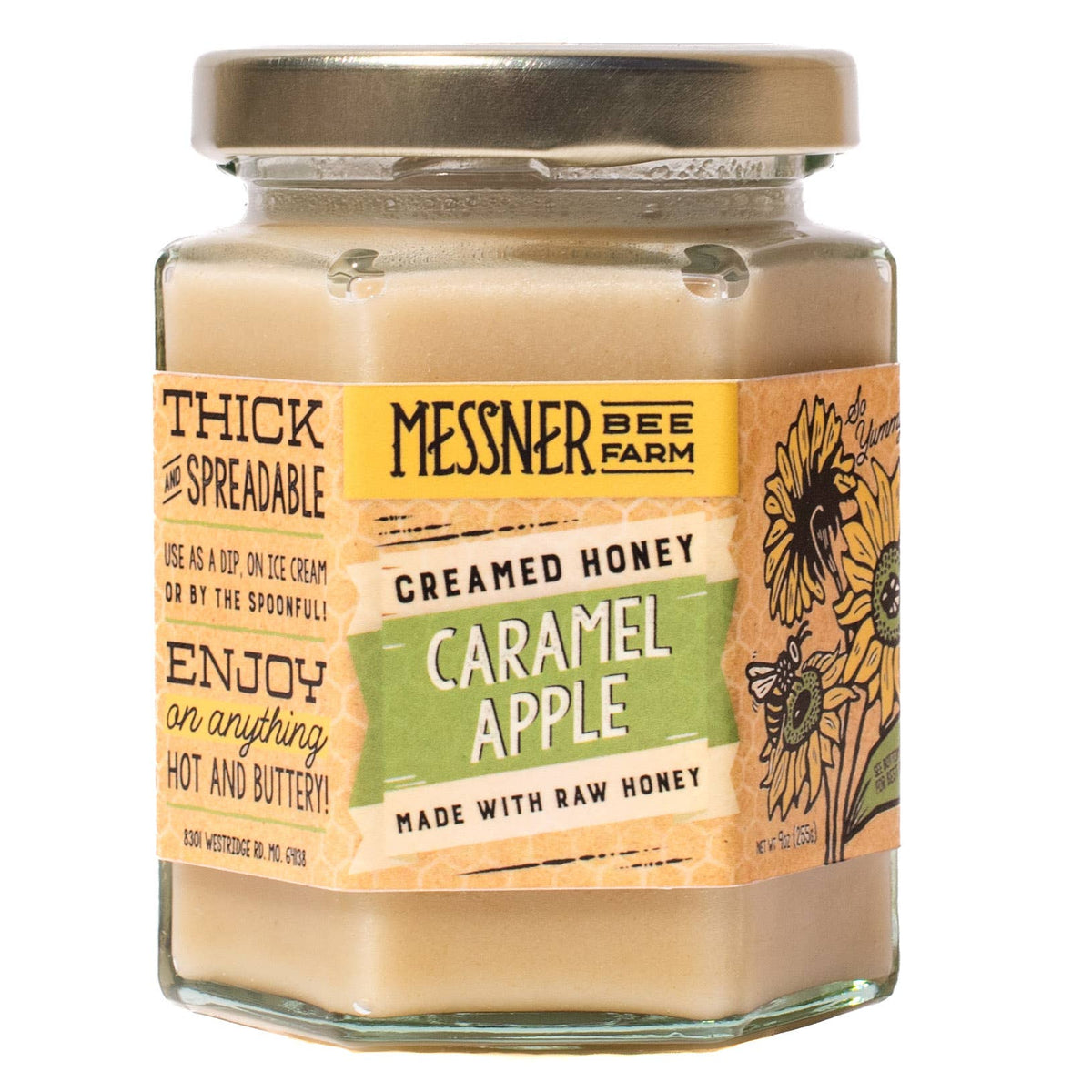 Messner Bee Farm - Caramel Apple Creamed Honey / 9oz. / Kansas City